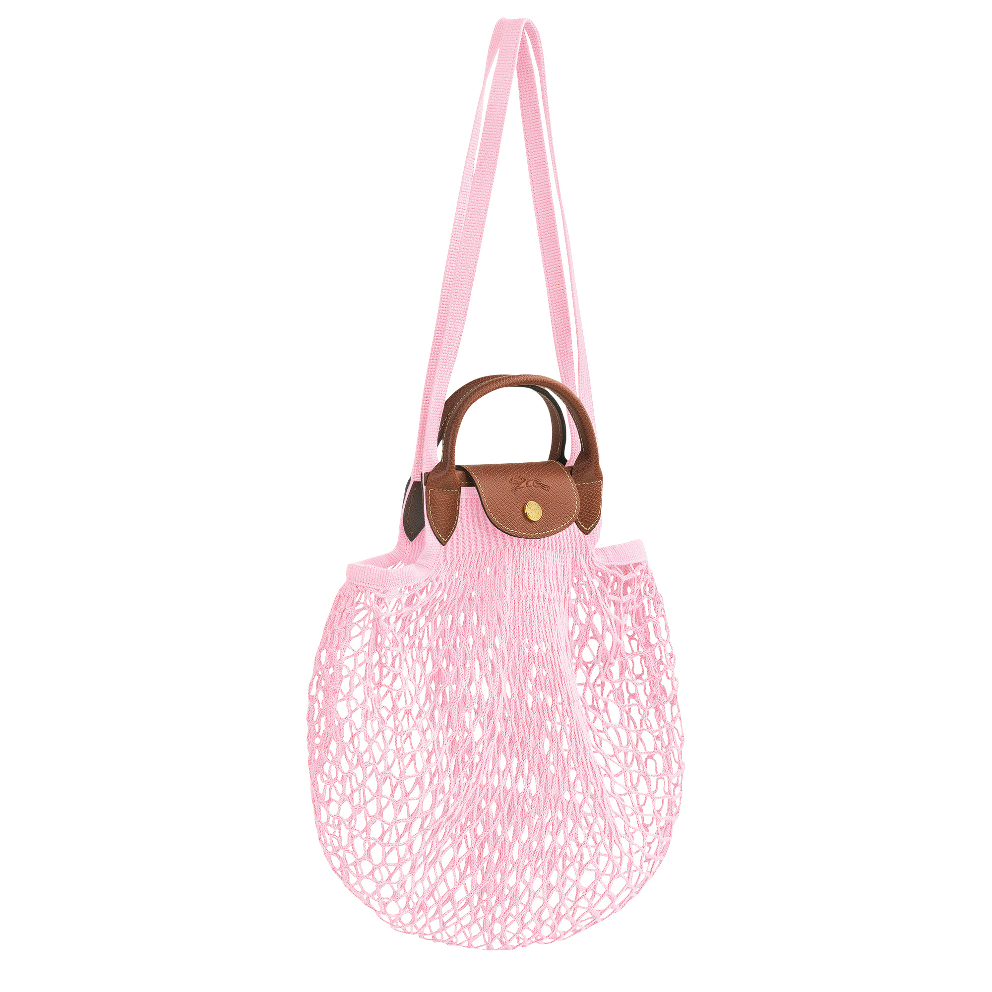 Le Pliage filet L Mesh bag Pink - Canvas - 3