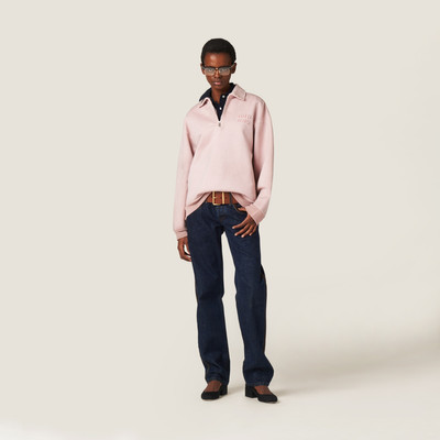 Miu Miu Garment-dyed cotton polo shirt outlook