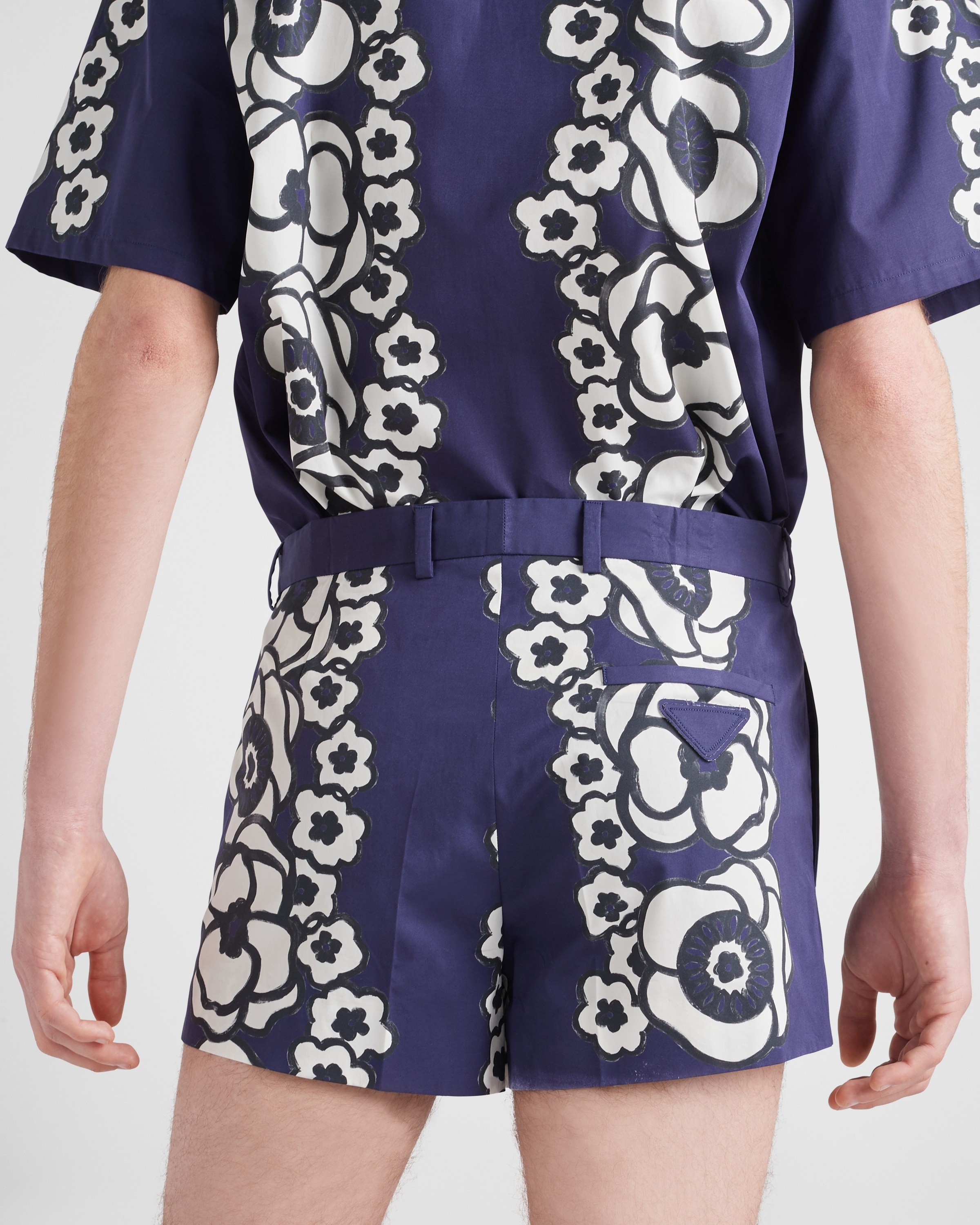Printed poplin shorts - 4