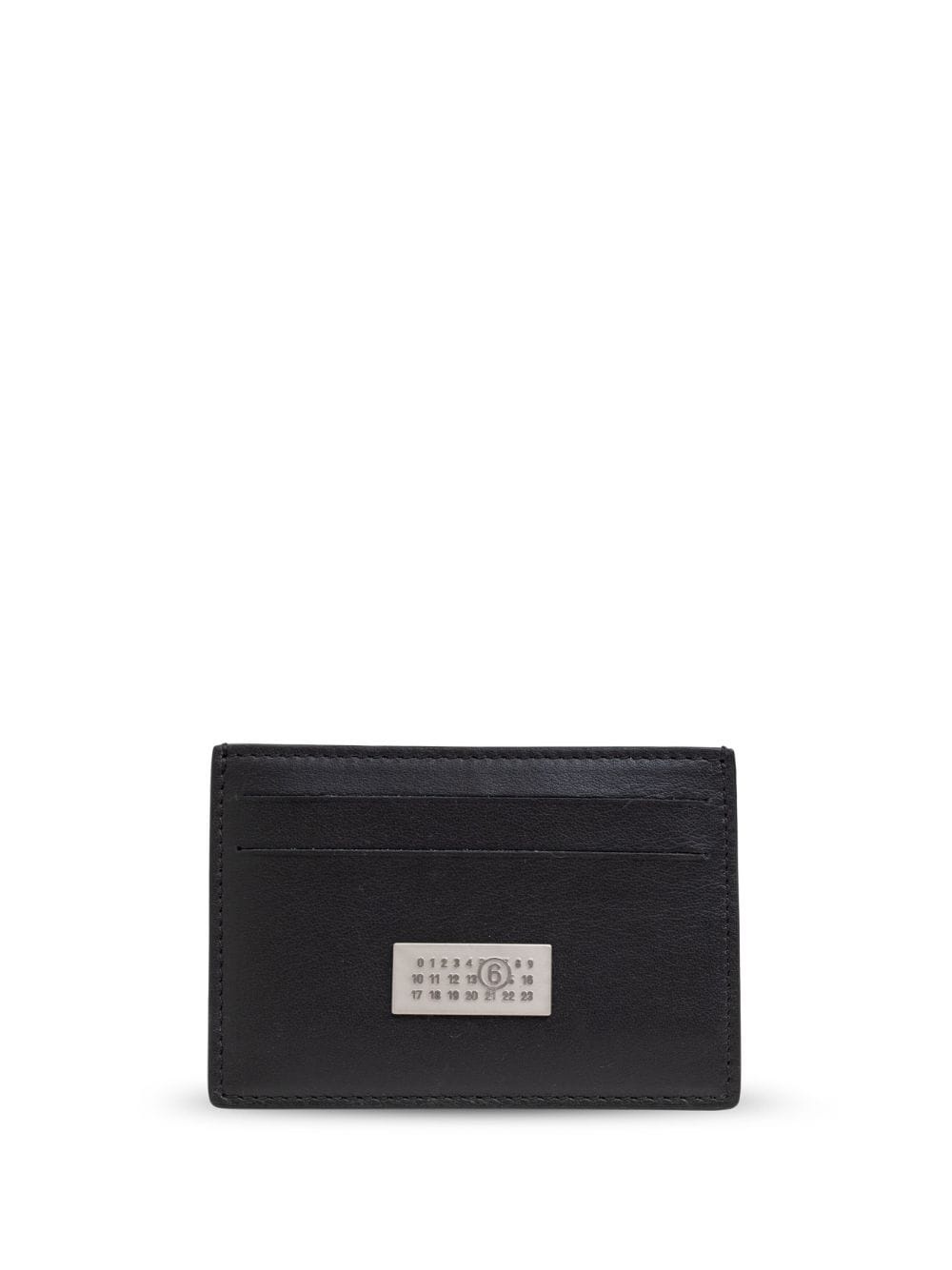 signature numbers motif leather cardholder - 1