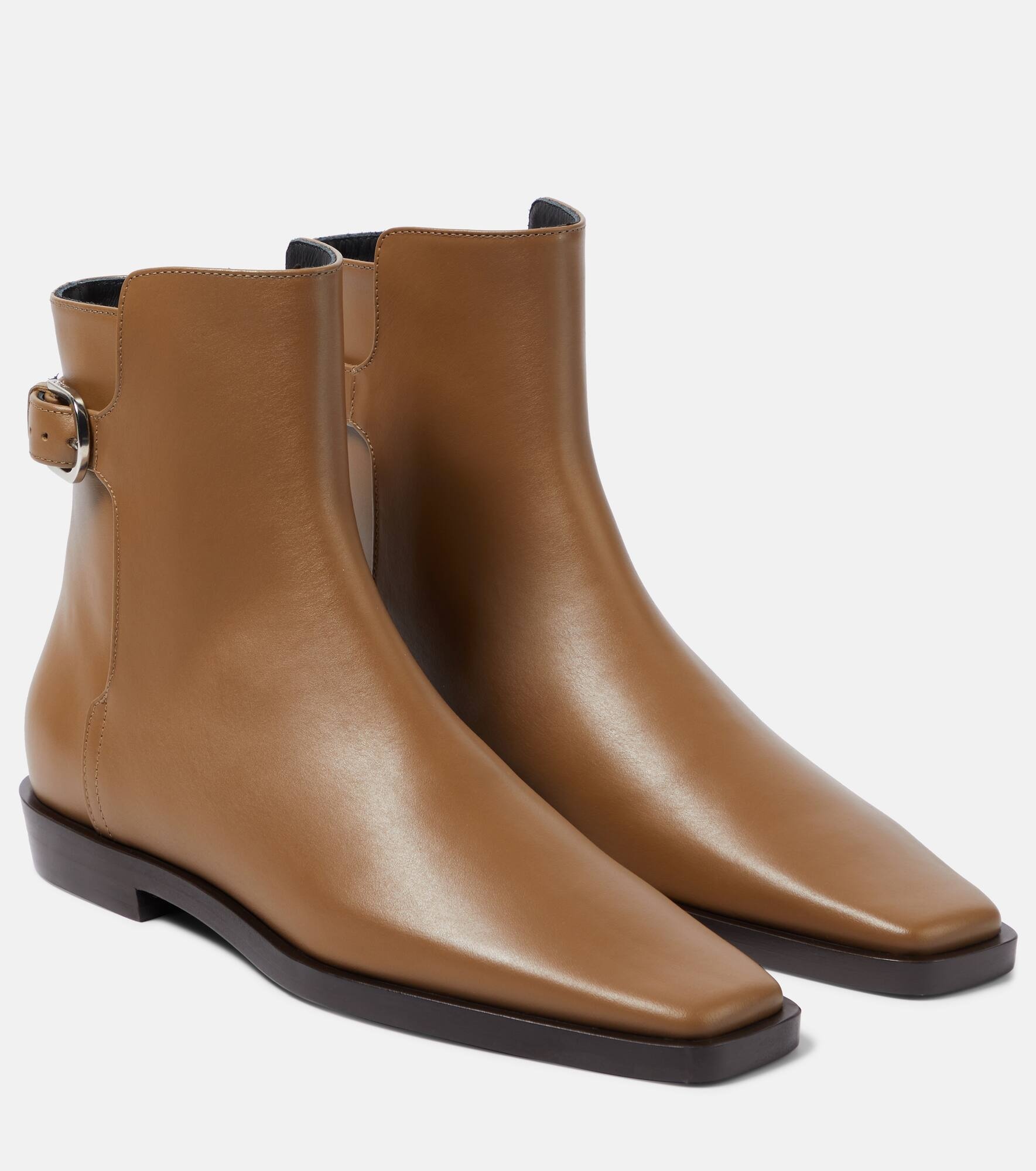 The Belted leather ankle boots - 1
