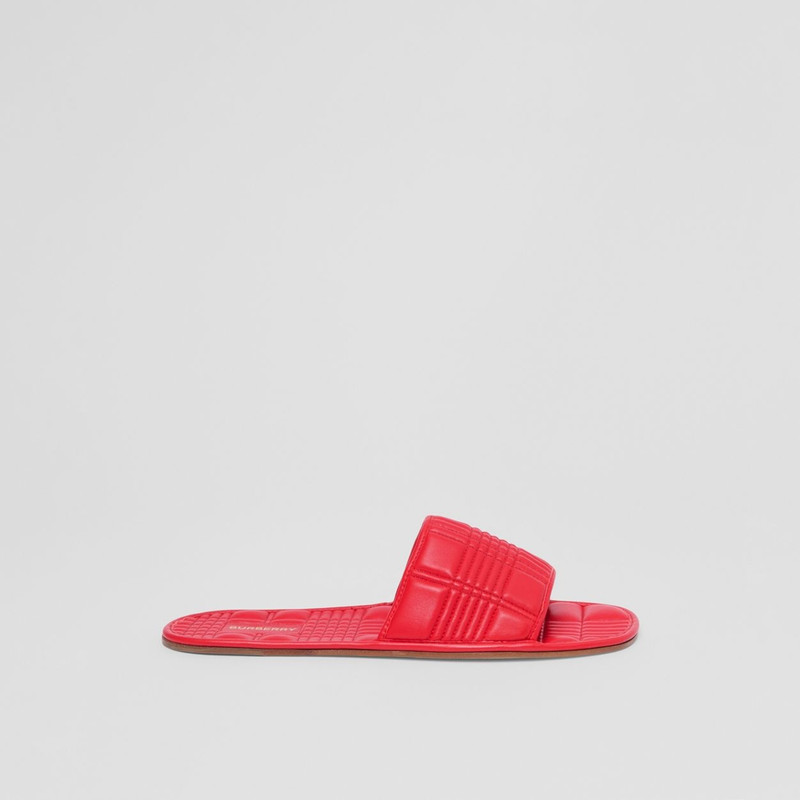 Quilted Leather Slides 1