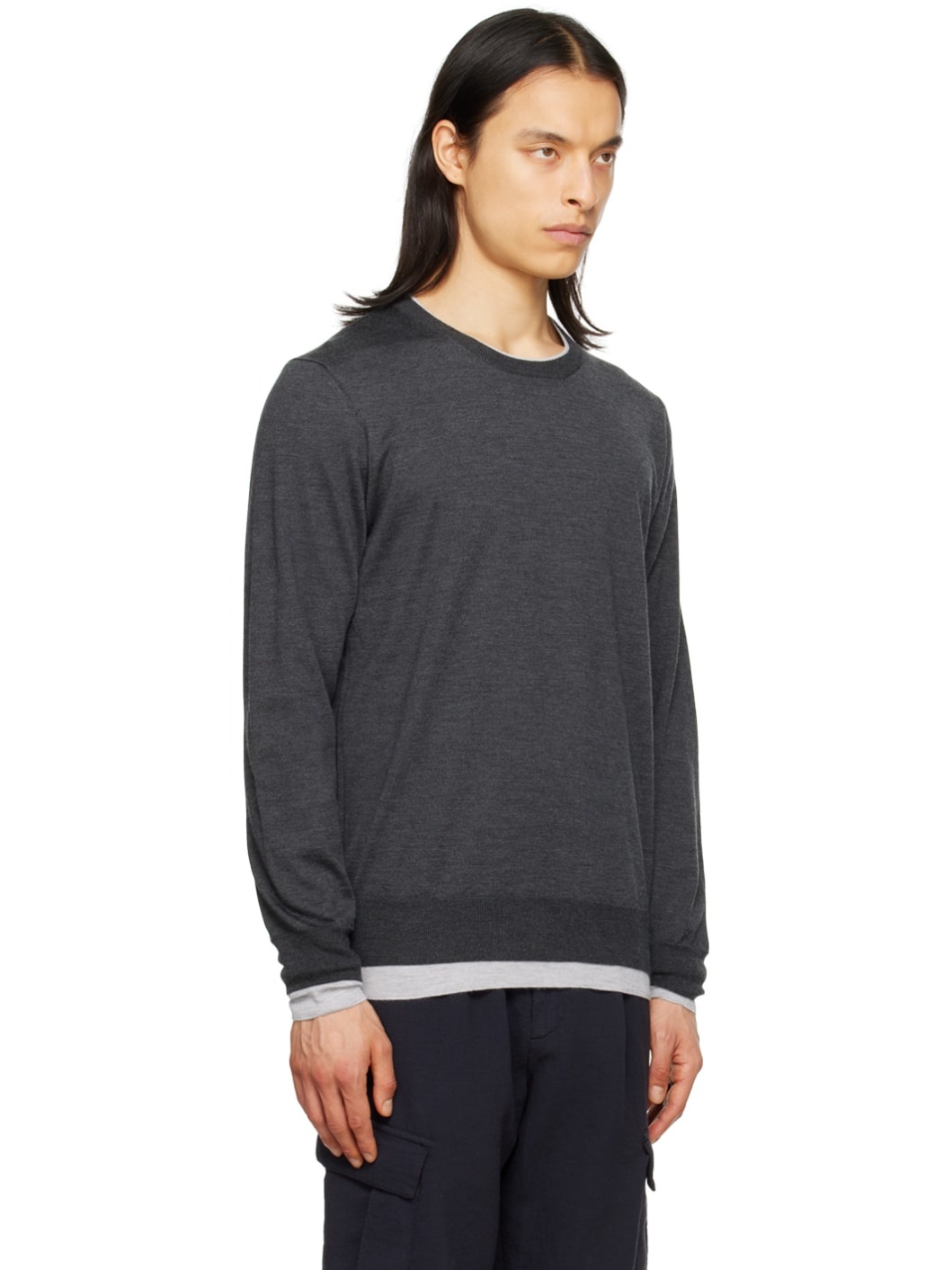 Gray Wells Reversible Sweater - 2