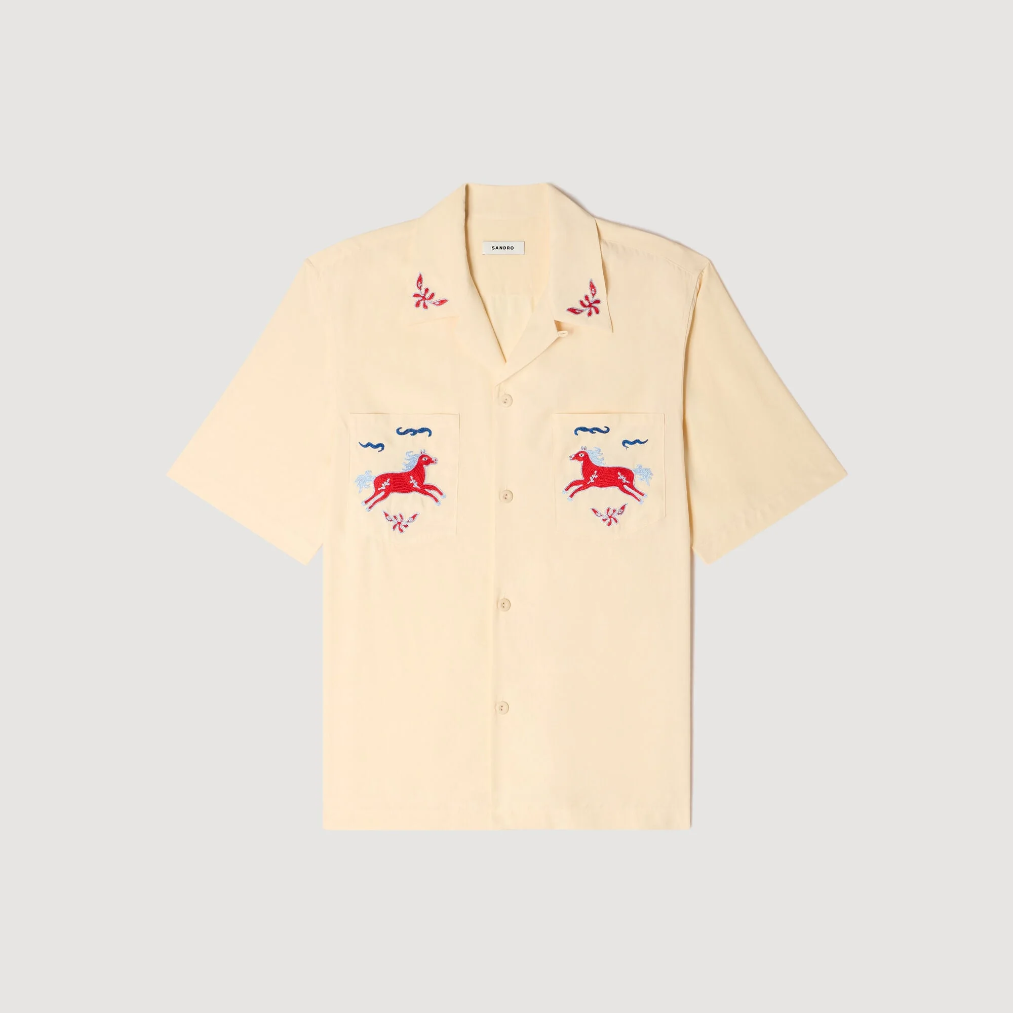 EMBROIDERED HORSE LOOSE-FIT SHIRT - 1