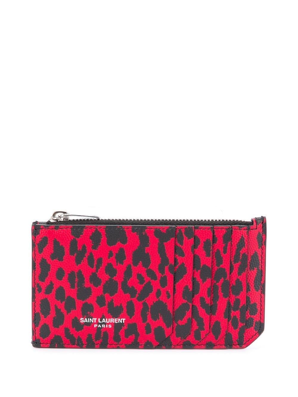 leopard-print coin purse - 1