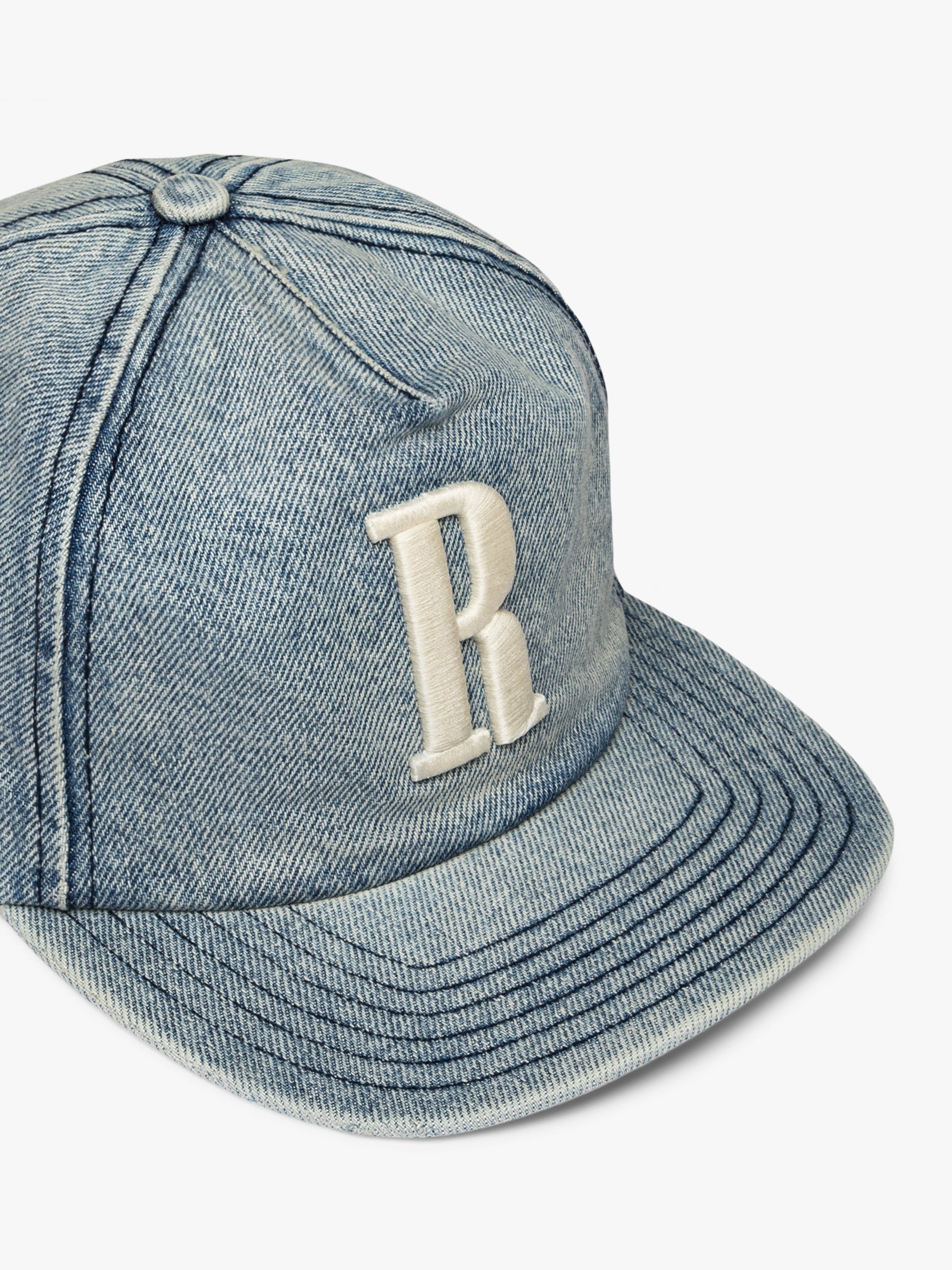 R LOGO LIGHT DENIM HAT - 2