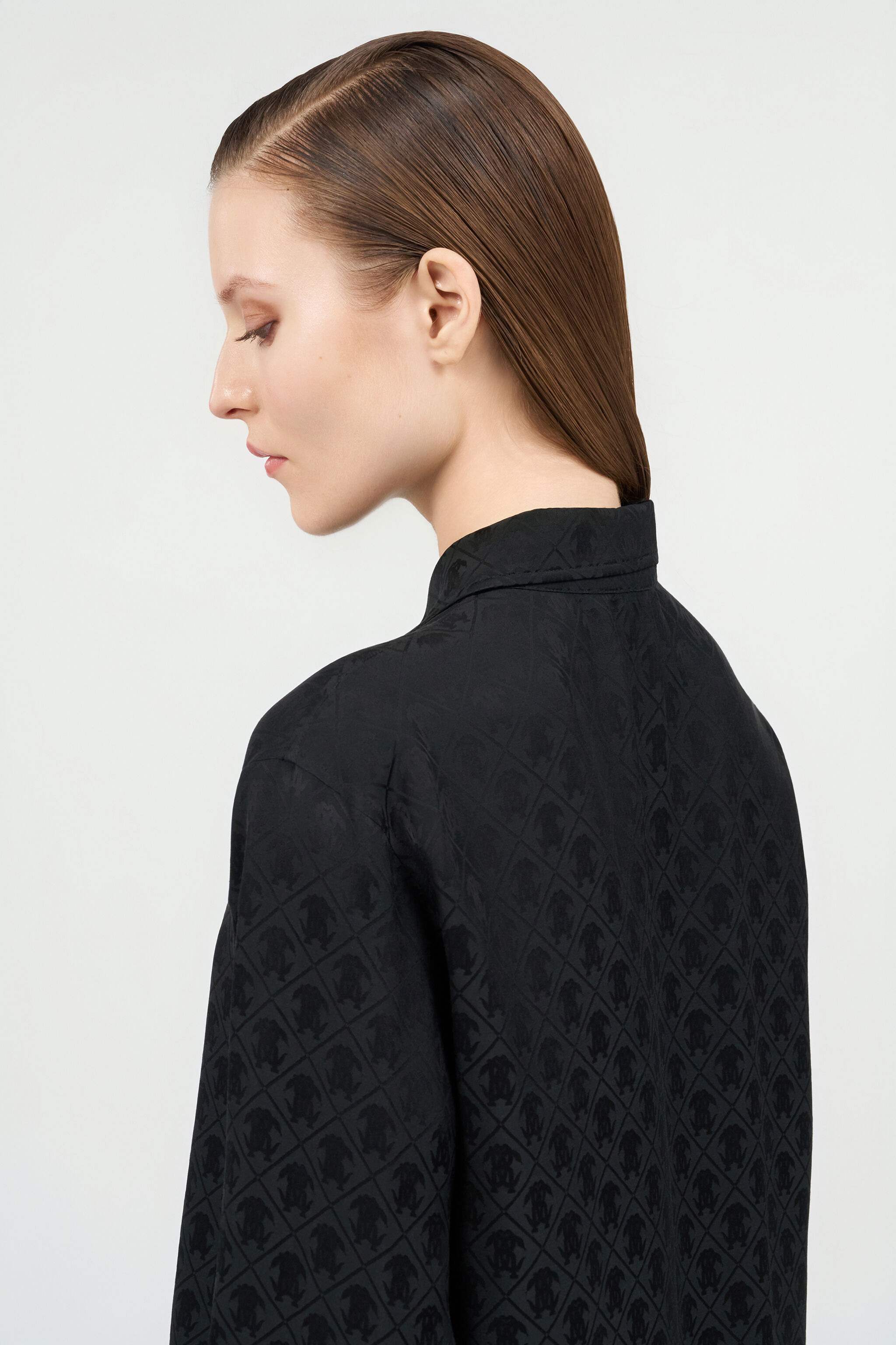 Silk Blend Shirt with Monogram RC - 7