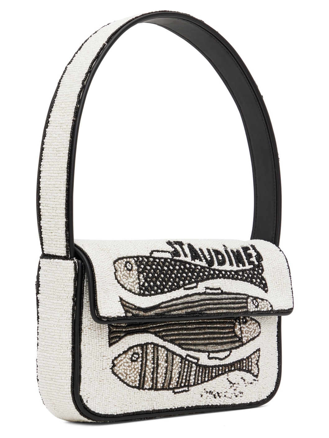 Off-White & Black Tommy Beaded Bag - 2
