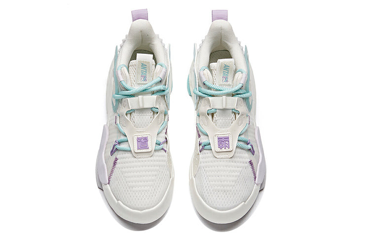 (WMNS) ANTA Badao Mid 'White Blue Purple' 122128084-3 - 3