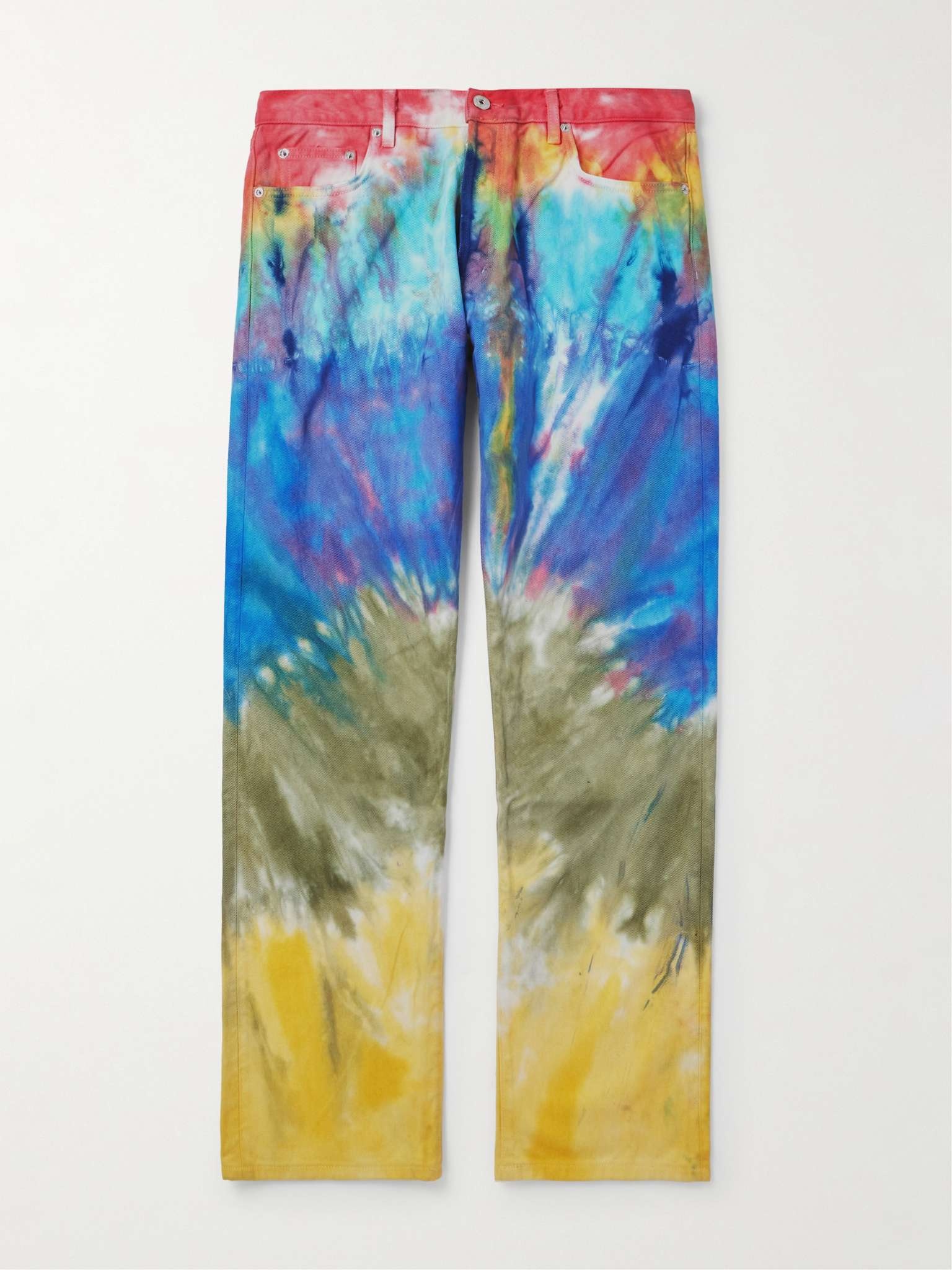 GALLERY DEPT. Marley Straight-Leg Distressed Tie-Dyed Jeans