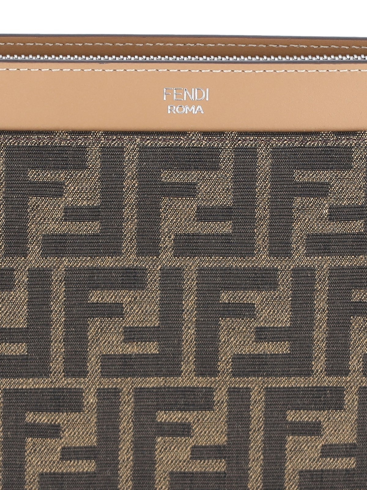 FENDI 'FF' LARGE FLAT POUCH | sugar | REVERSIBLE