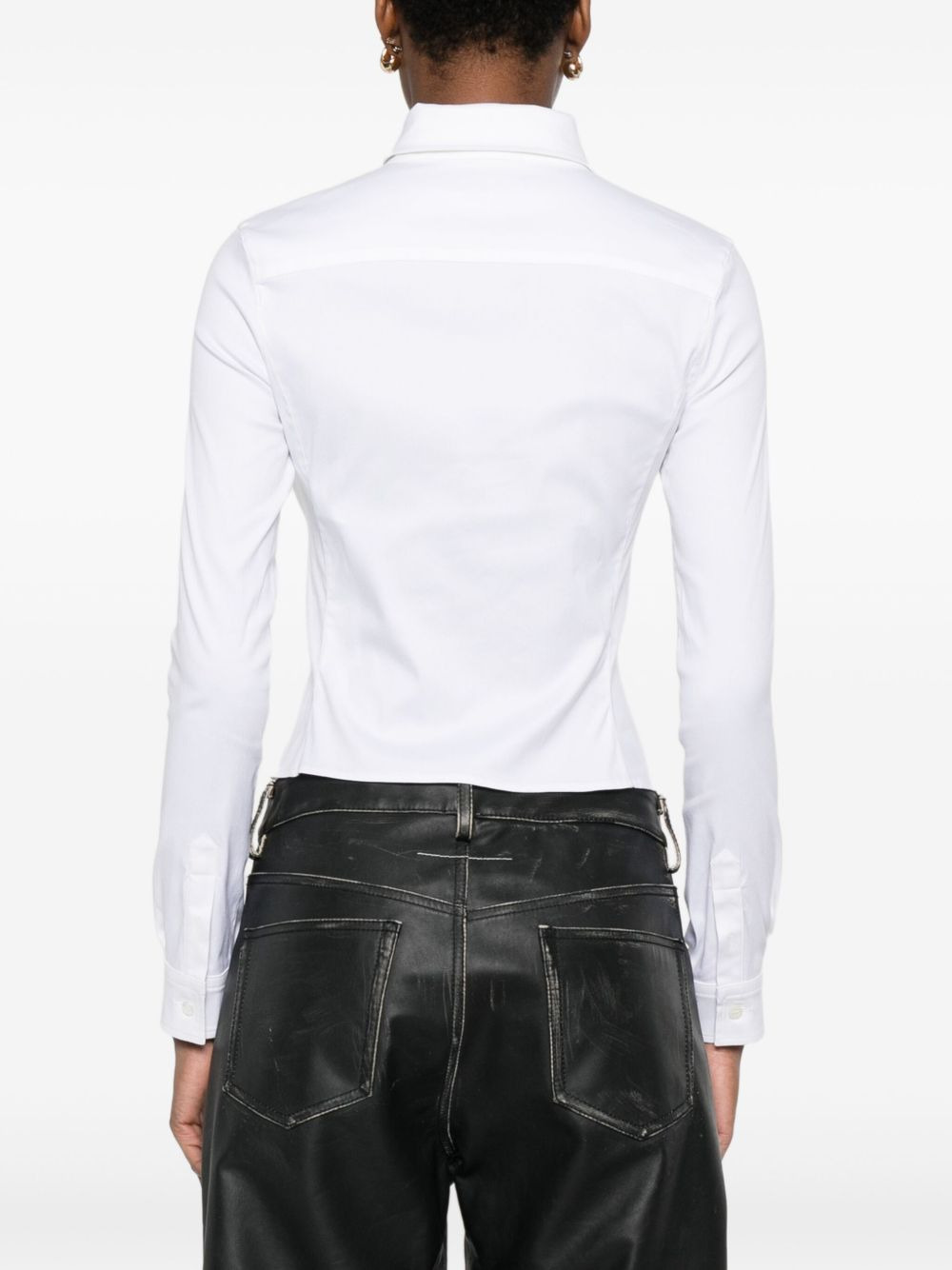 ruched long-sleeve shirt - 4