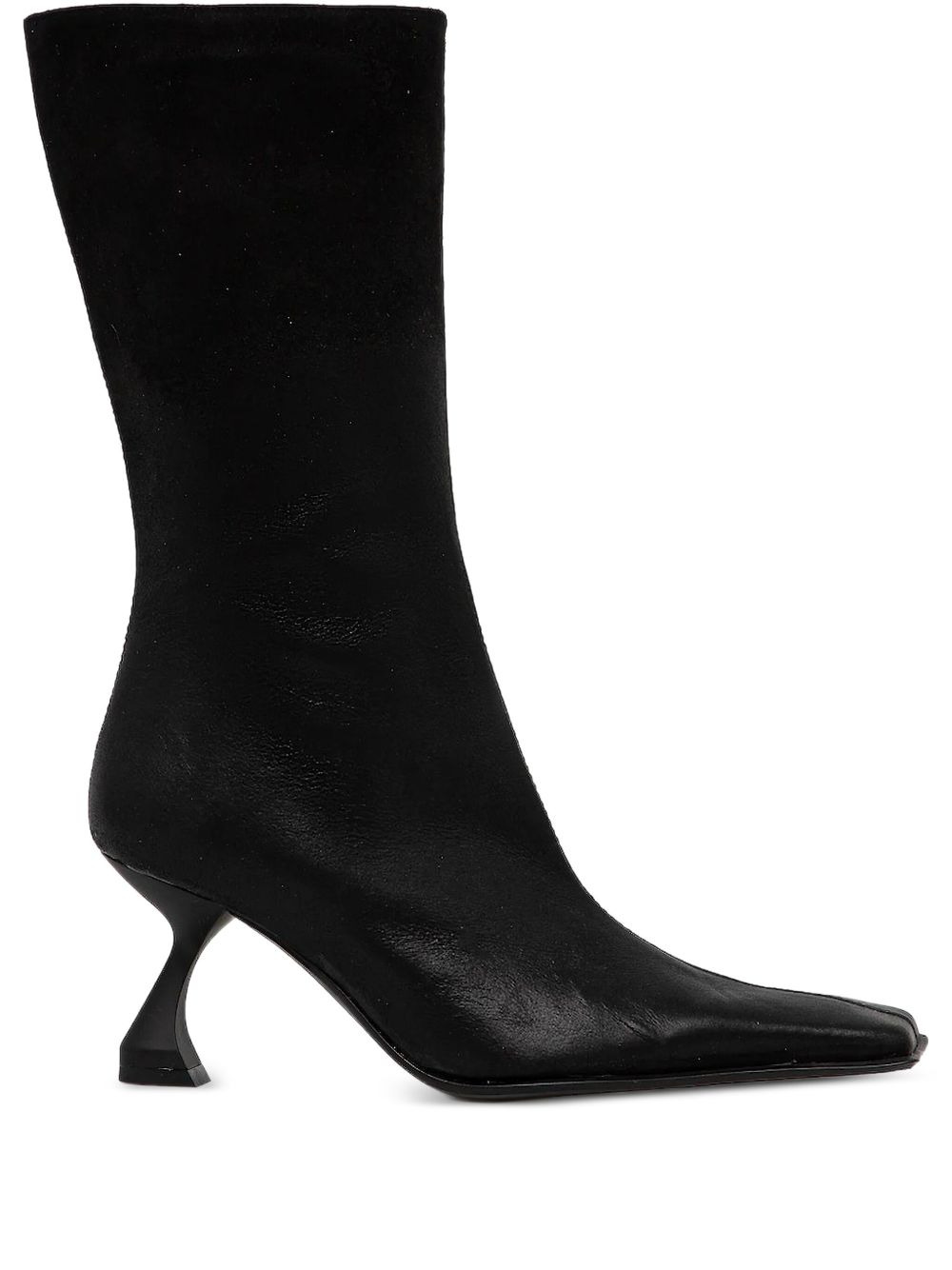 70mm Pearl square-toe sculpted-heel boots - 1