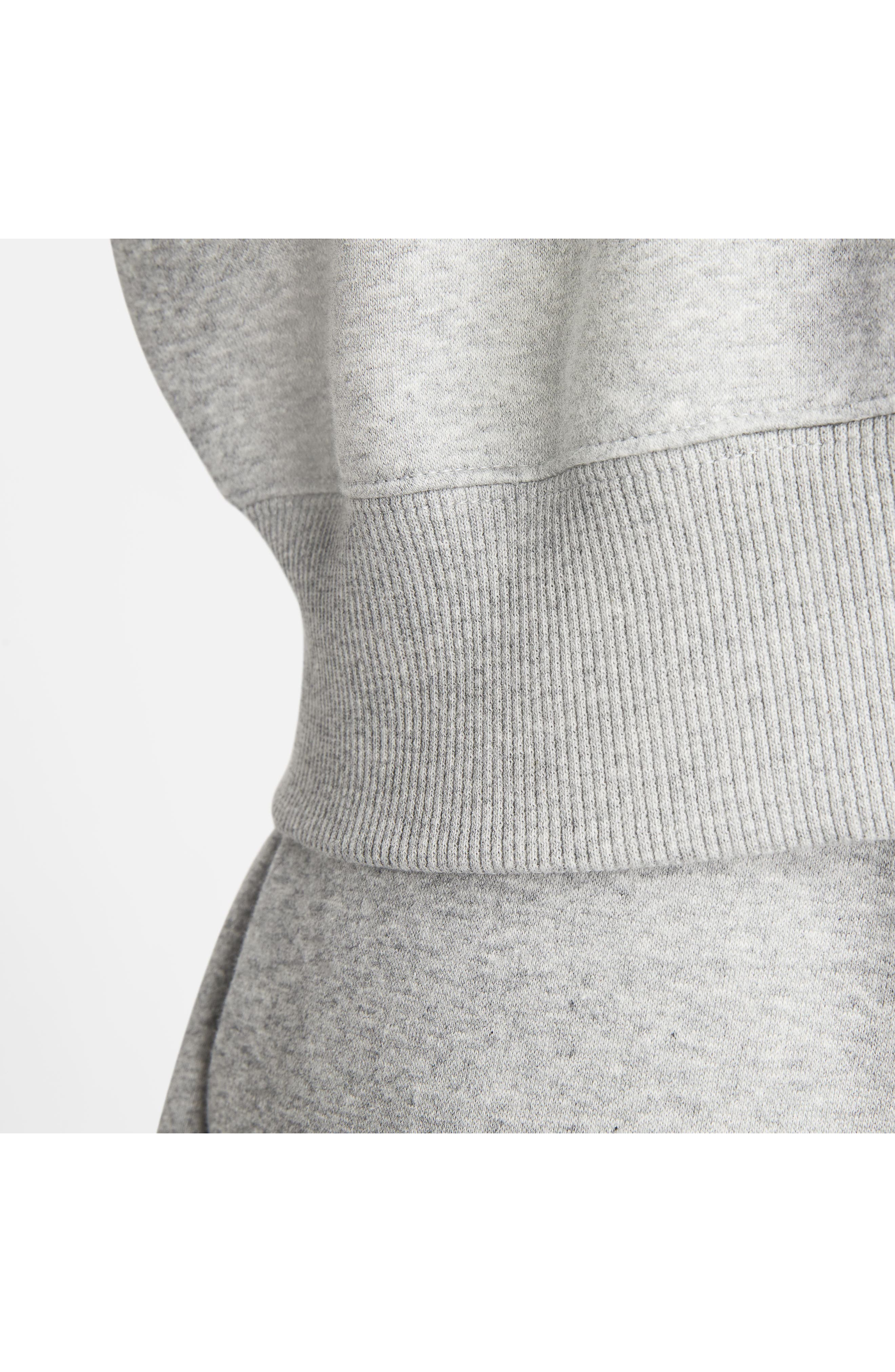 Nike Sportswear Phoenix Fleece Crop Sweatshirt in Dark Grey Heather/Sail at Nordstrom - 5
