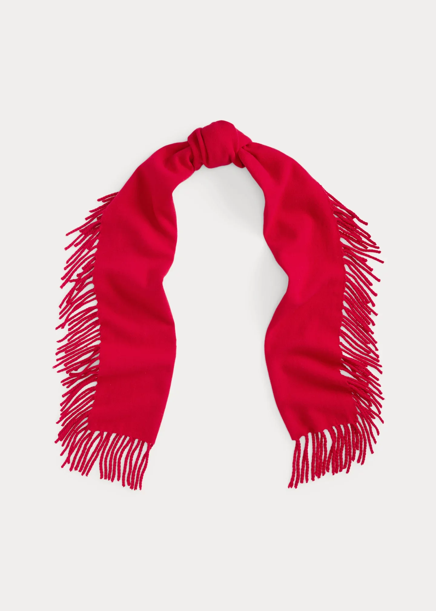 Wool Fringe Wrap Scarf - 1