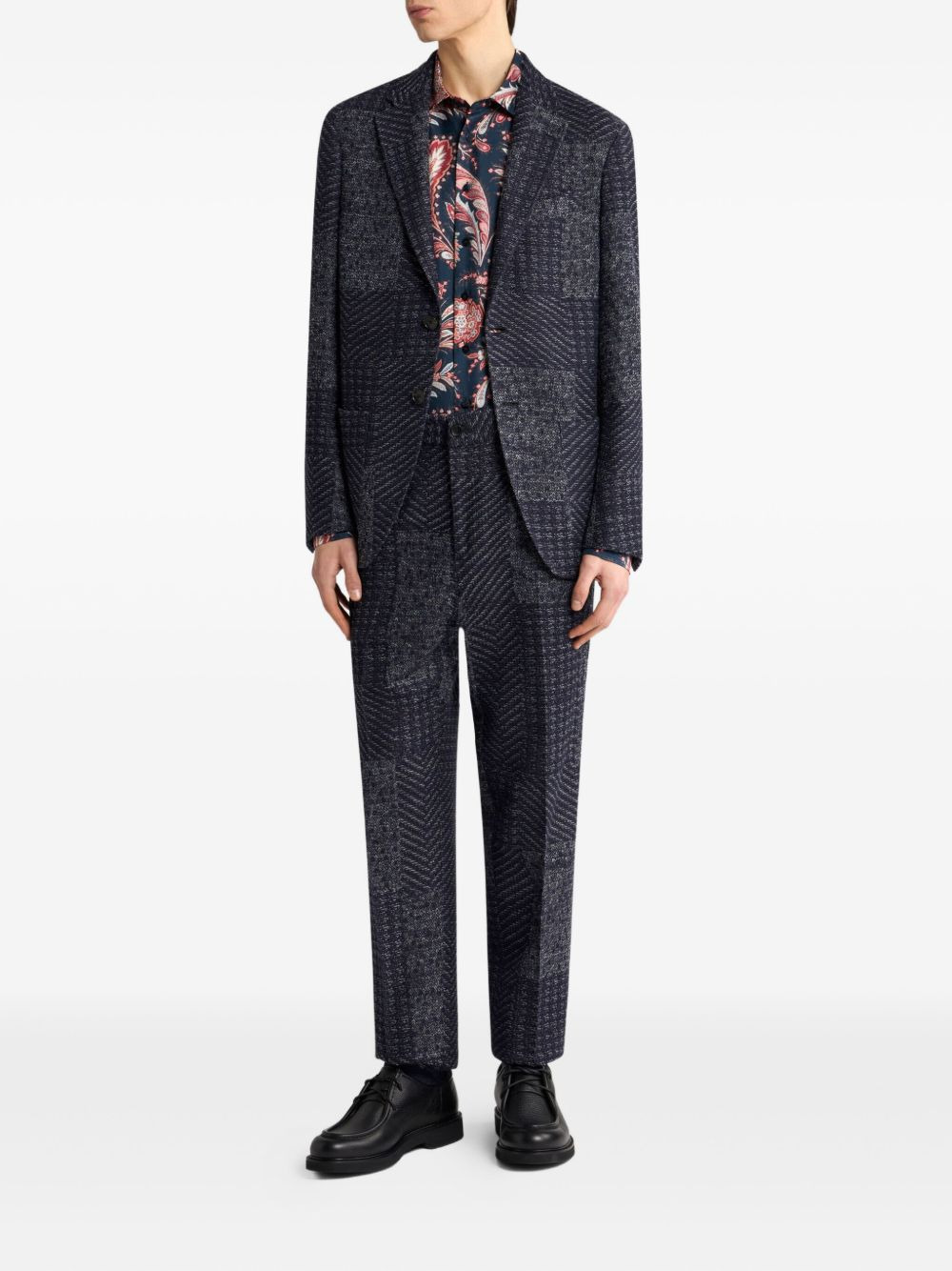 patchwork tailored trousers - 2