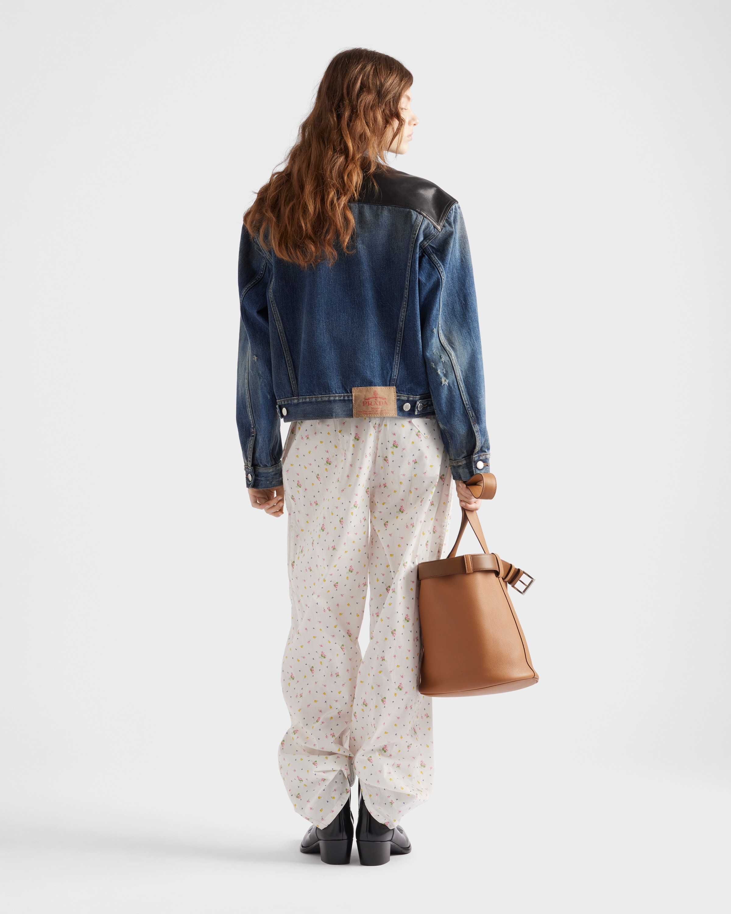 Floral print cotton batiste pants - 5