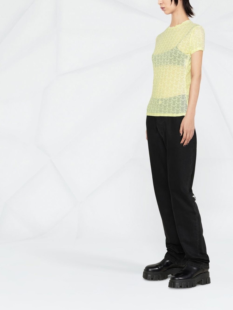 monogram-pattern tulle T-shirt 3