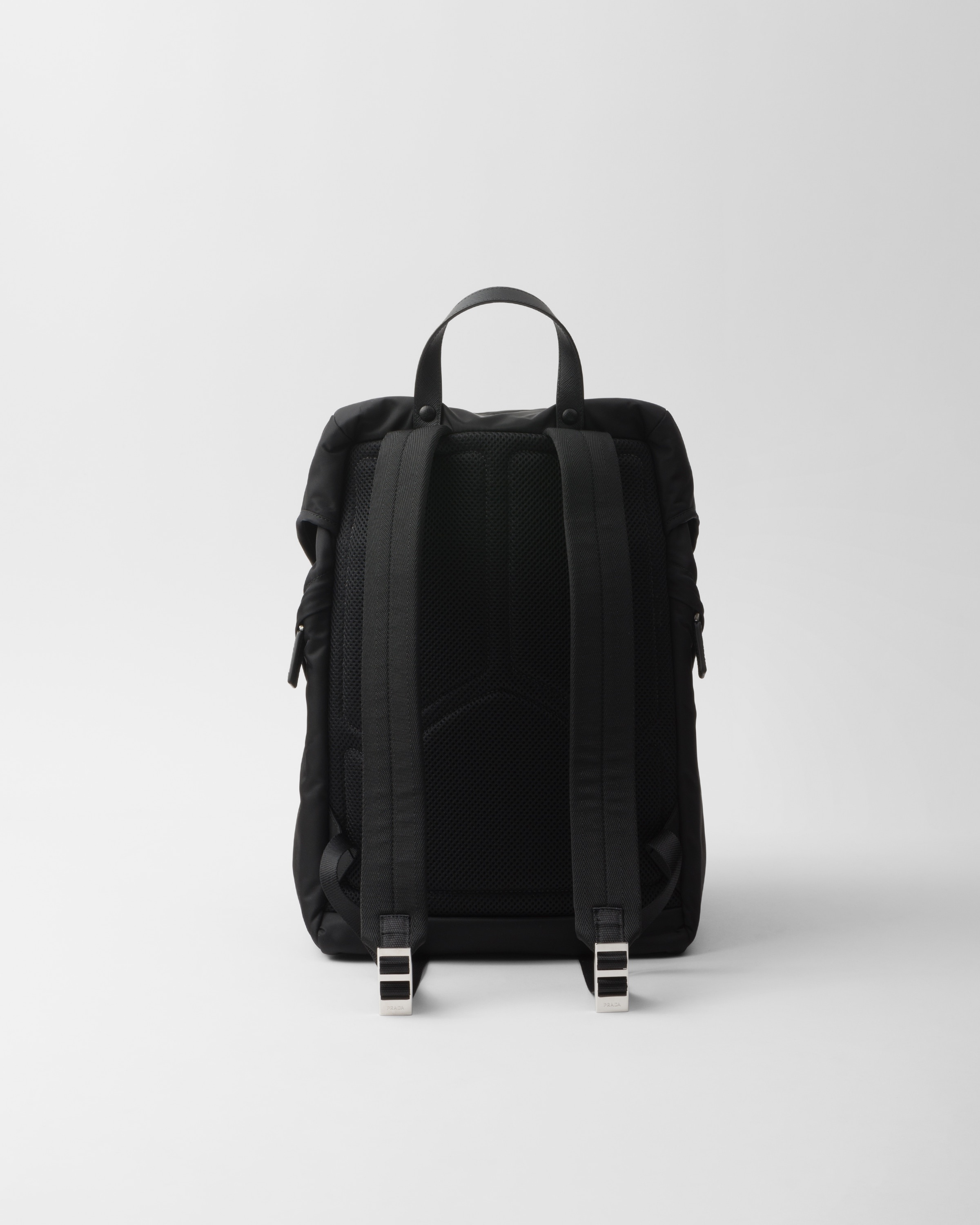 Re-Nylon and Saffiano leather backpack - 4