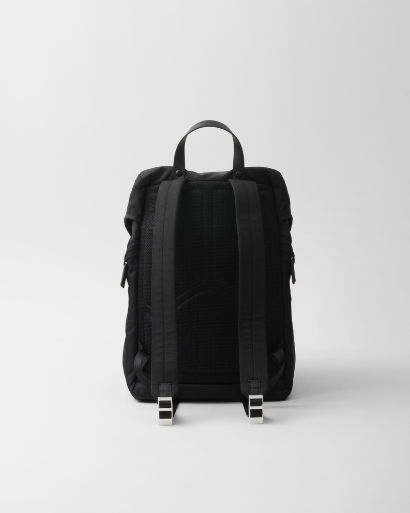 Re-Nylon and Saffiano leather backpack 4