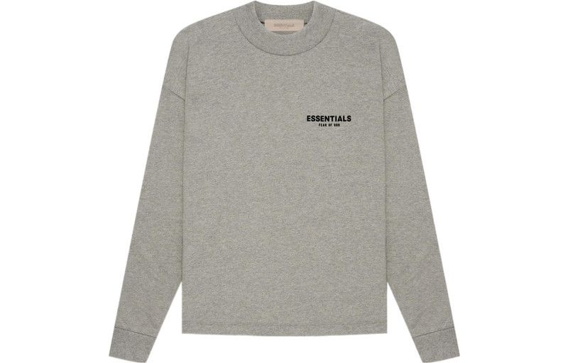 Fear of God Essentials SS22 Long Sleeve T-Shirt 'Dark Oatmeal' FOG-SS22-609 - 1