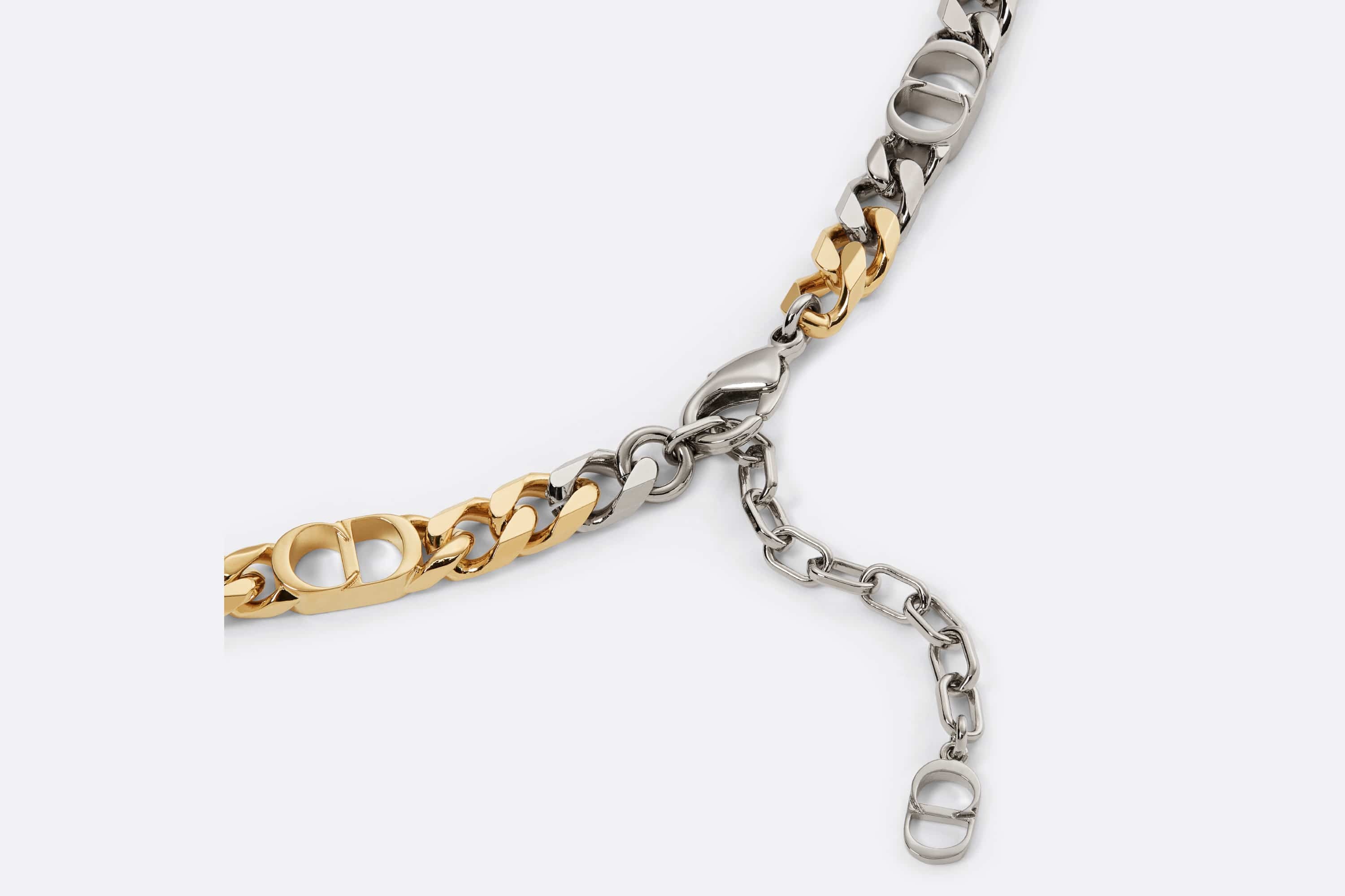 CD Icon Thin Chain Link Necklace - 3