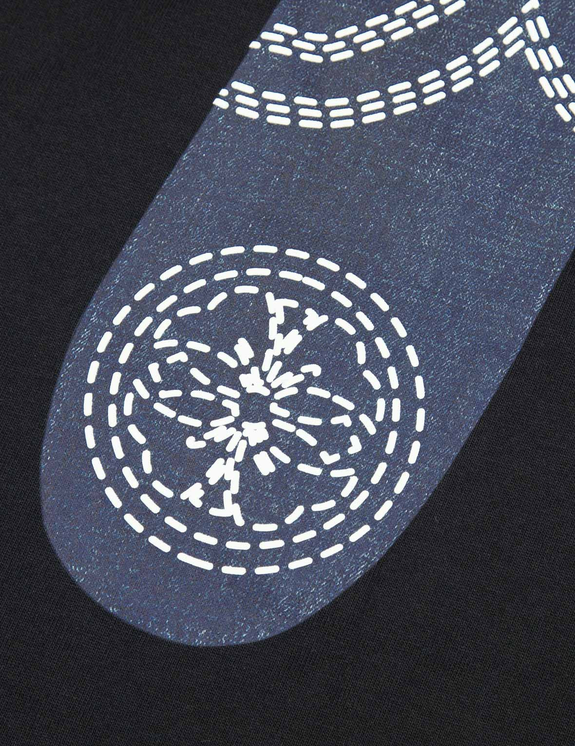 FOAM LINE KAMON AND SEAGULL DAICOCK PRINT LOOSE FIT T-SHIRT - 7