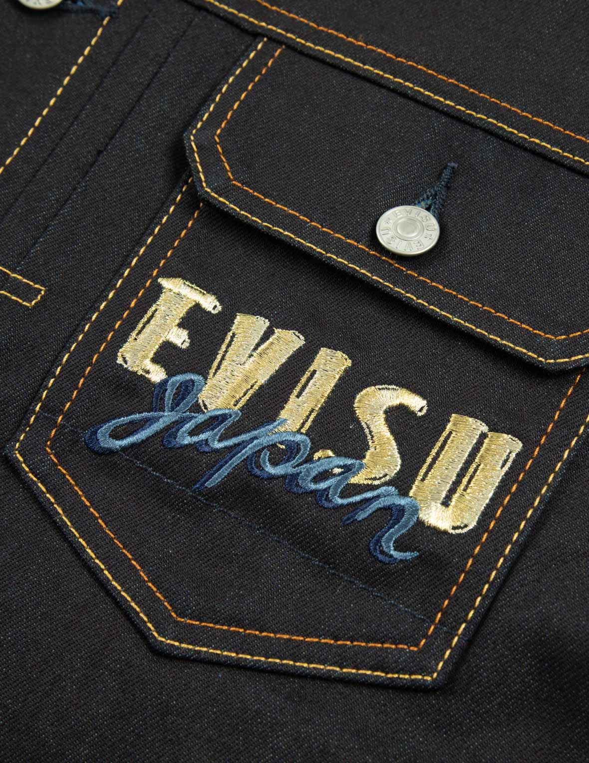 KUMADORI DARUMA DAICOCK PRINT AND EMBROIDERY LOOSE FIT DENIM JACKET - 11