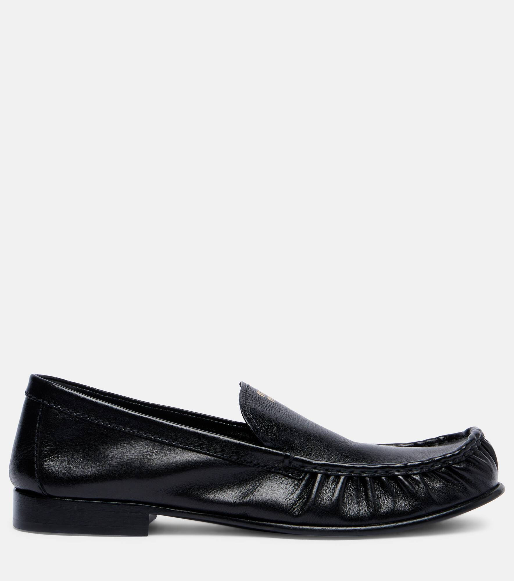 Logo leather loafers - 4