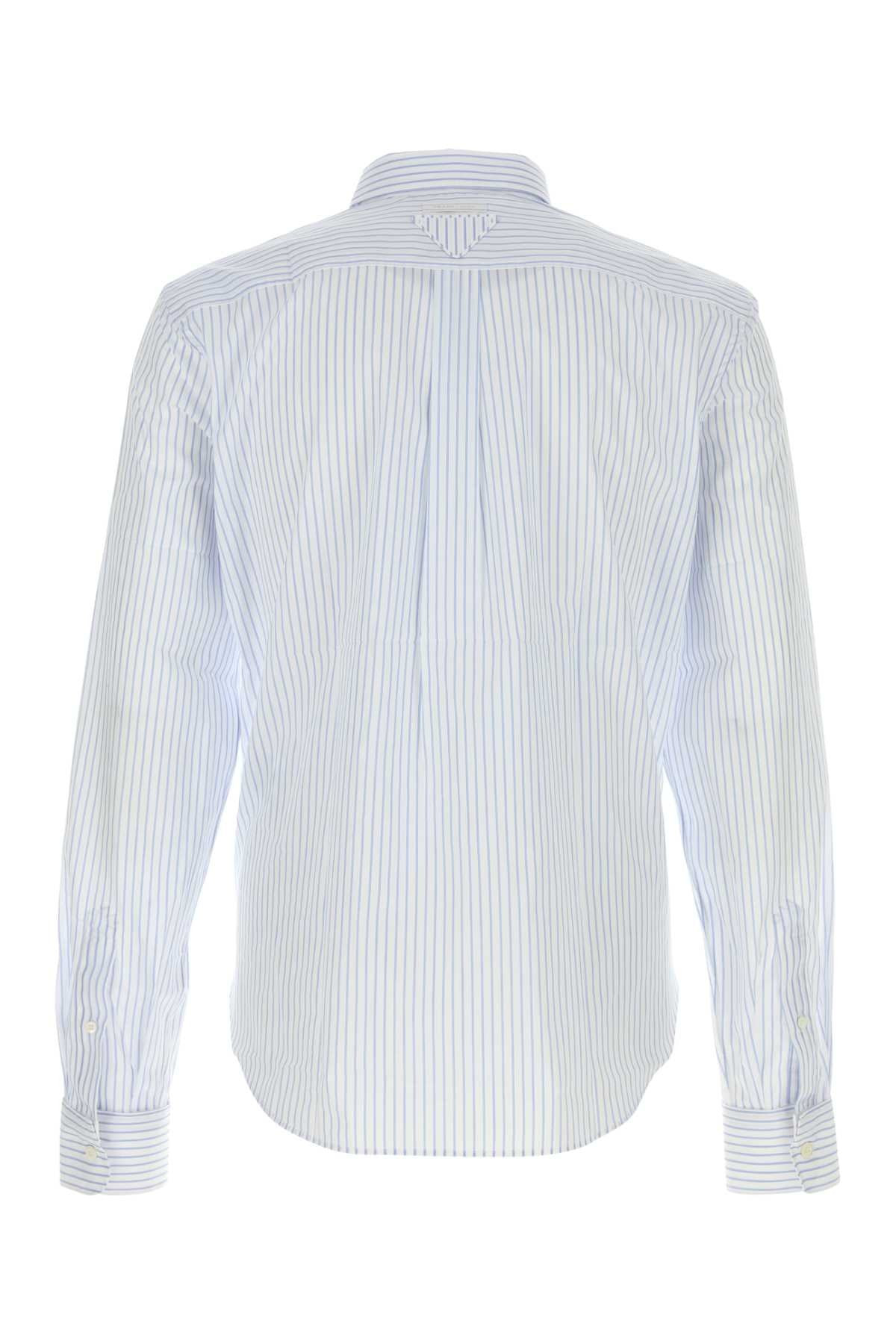 Prada Men Embroidered Poplin Shirt - 2