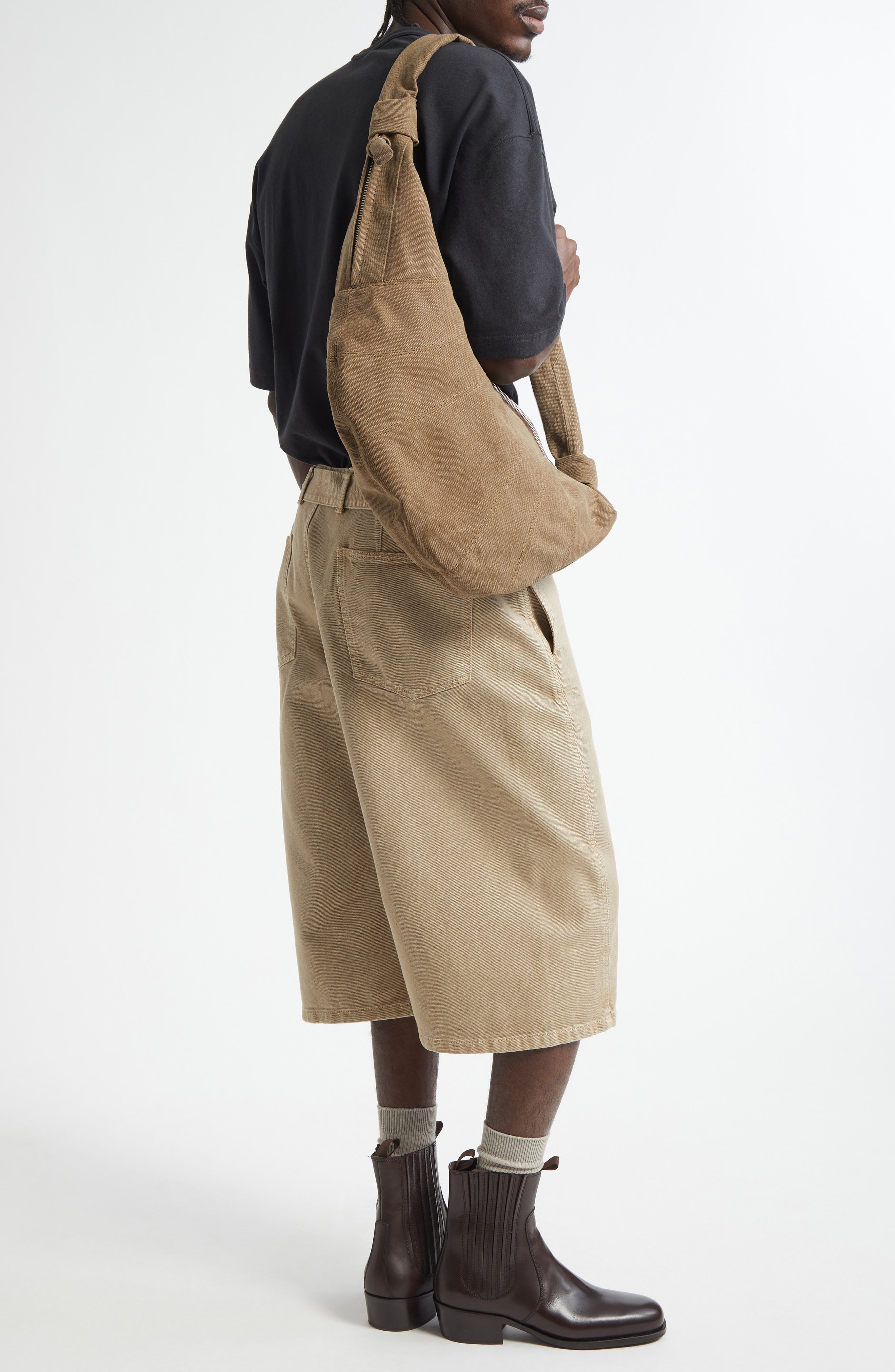 Lemaire X-Large Croissant Canvas Shoulder Bag in Brown at Nordstrom - 2