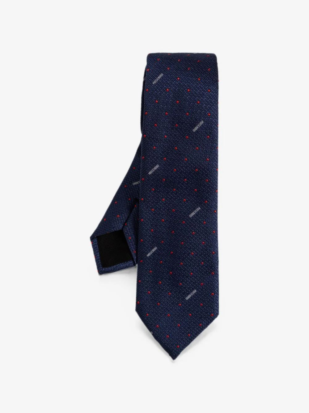 polka-dot logo-embroidered tie - 1