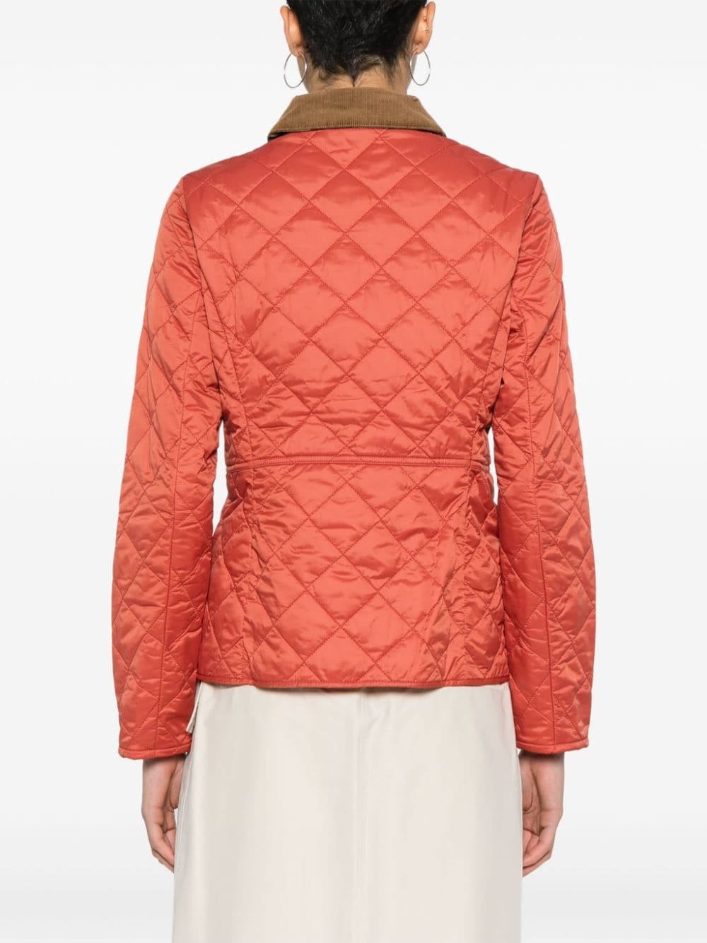corduroy-collar quilted jacket - 4