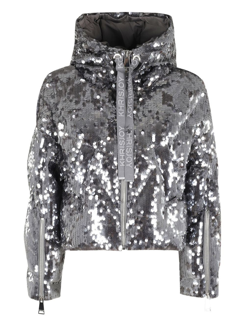 sequin-embellished puffer jacket 1