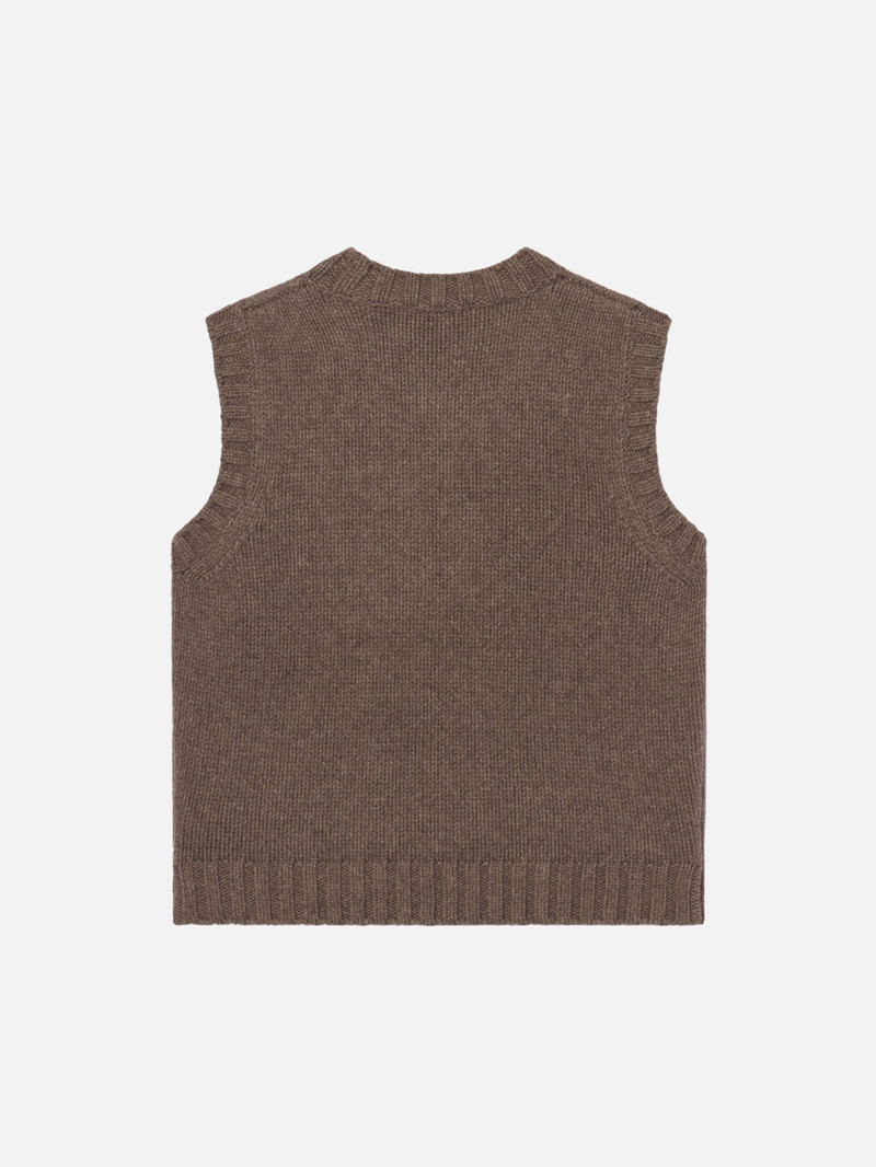 Yak Blend Vest in Dark Taupe 3