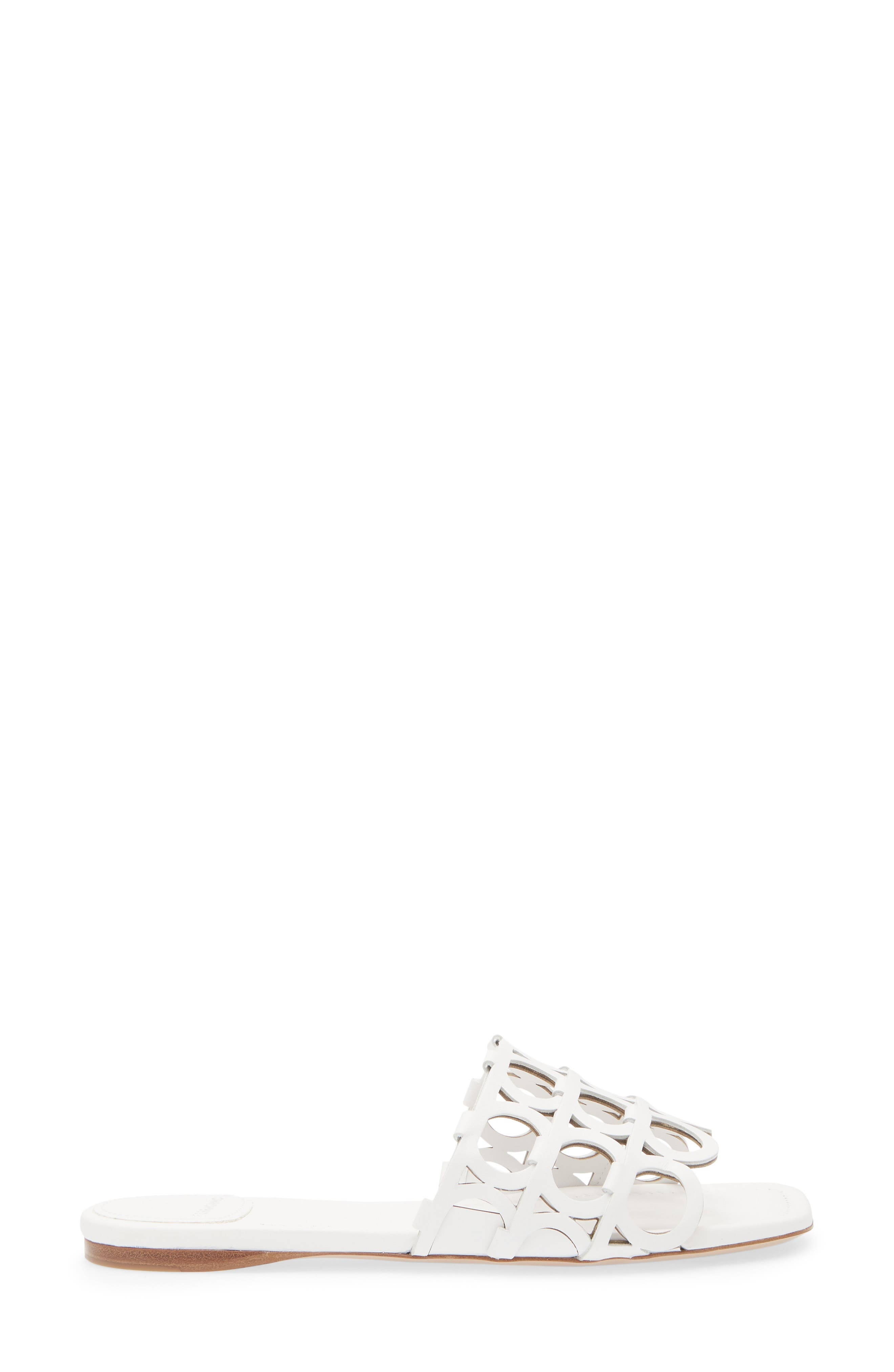FERRAGAMO Erne Slide Sandal in Optic White at Nordstrom - 3