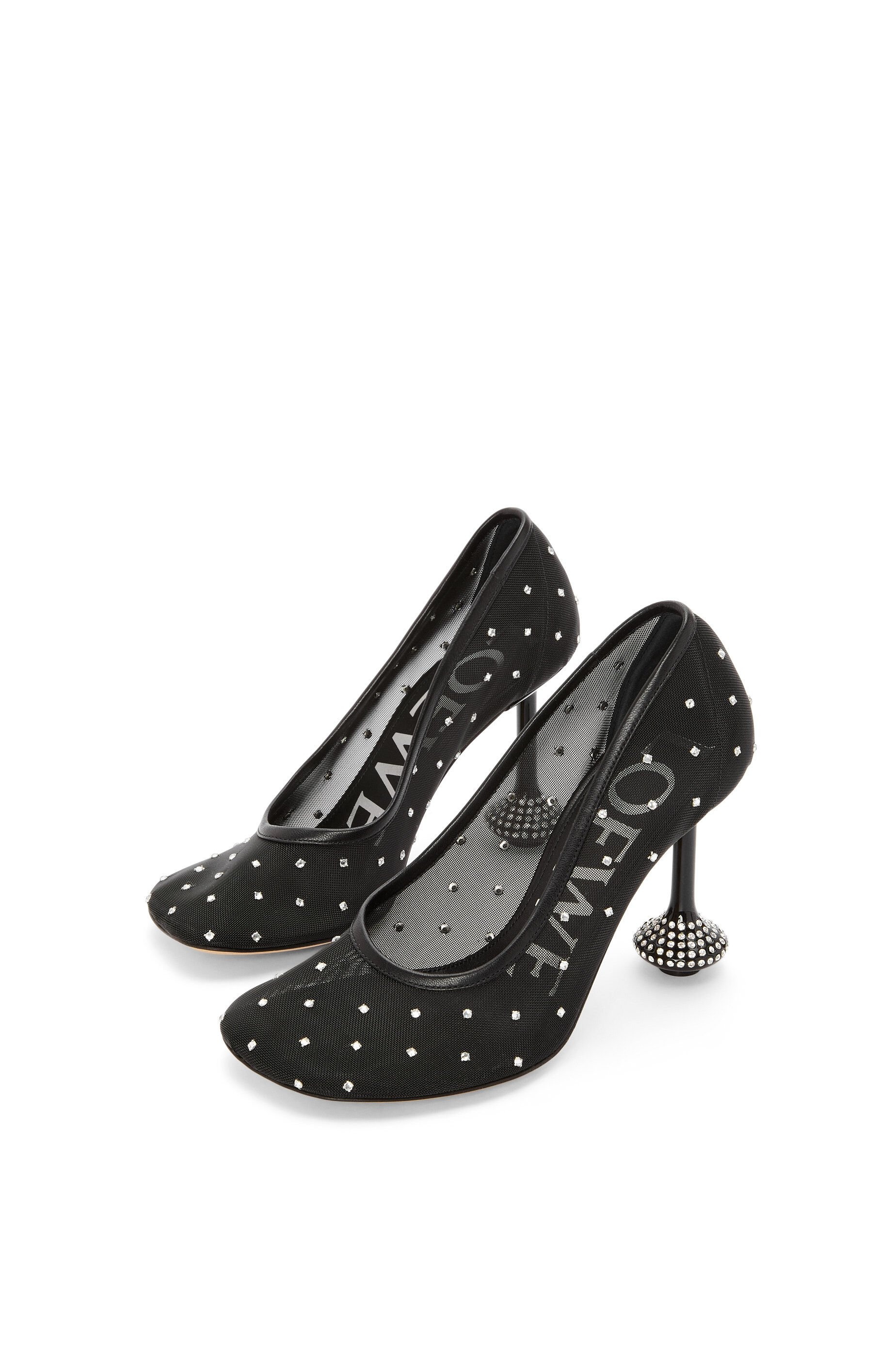 Toy pump in embellished mesh - 2