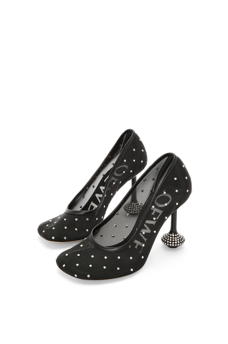 Loewe Toy pump in embellished mesh outlook