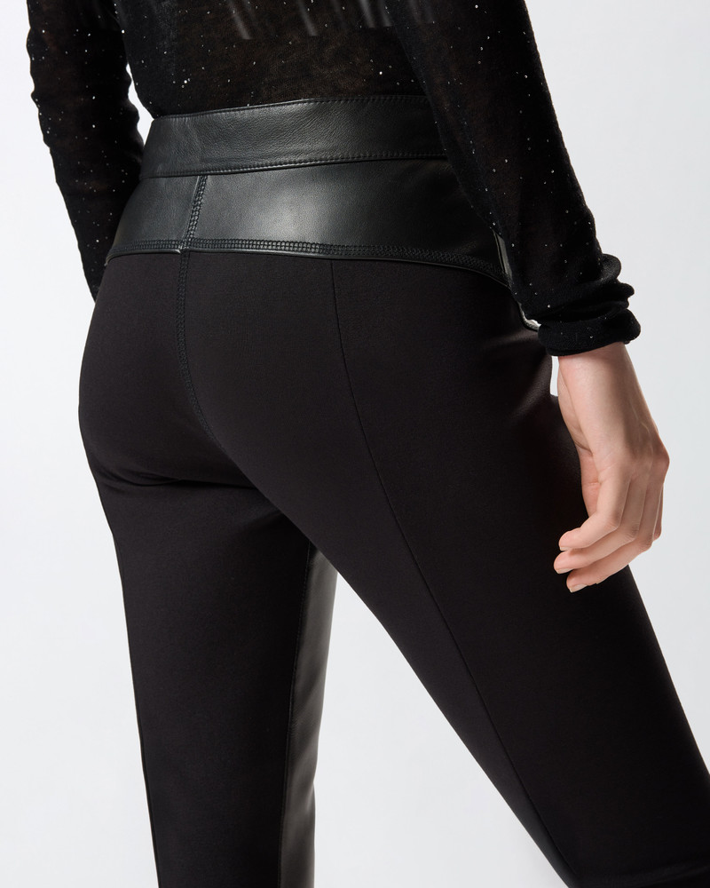 LEATHER AND STRETCH FABRIC TROUSERS 5