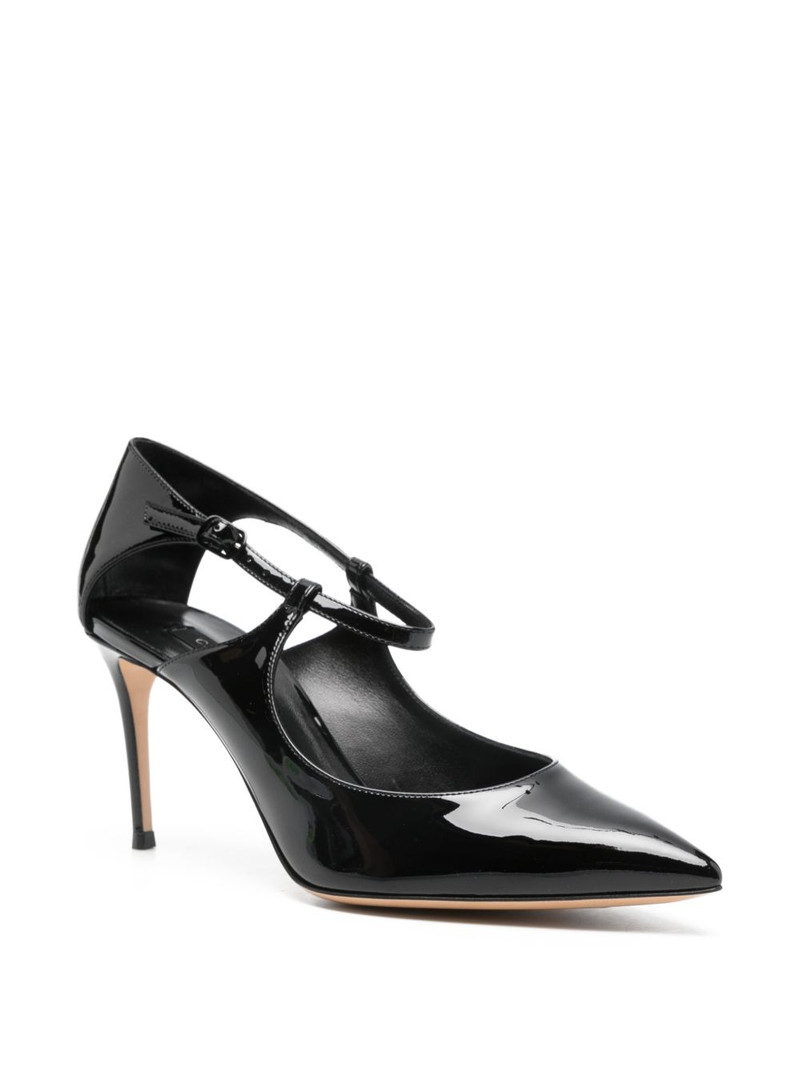 CASADEI 80mm cut-out strap pumps outlook