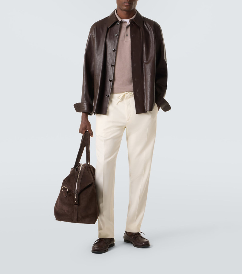 LARDINI Virgin wool tapered pants outlook