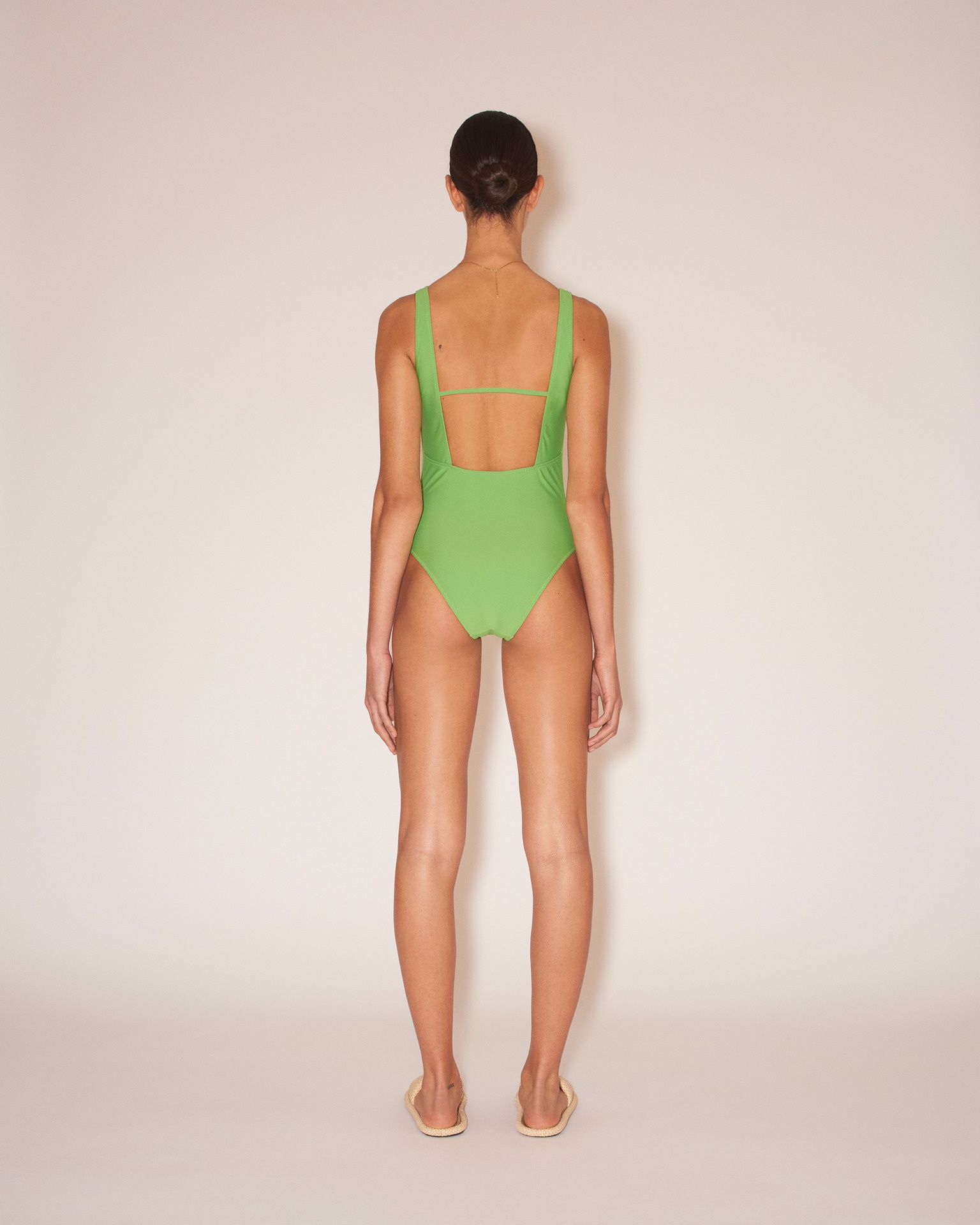 JANICE - Matte stretch onepiece - Green - 5