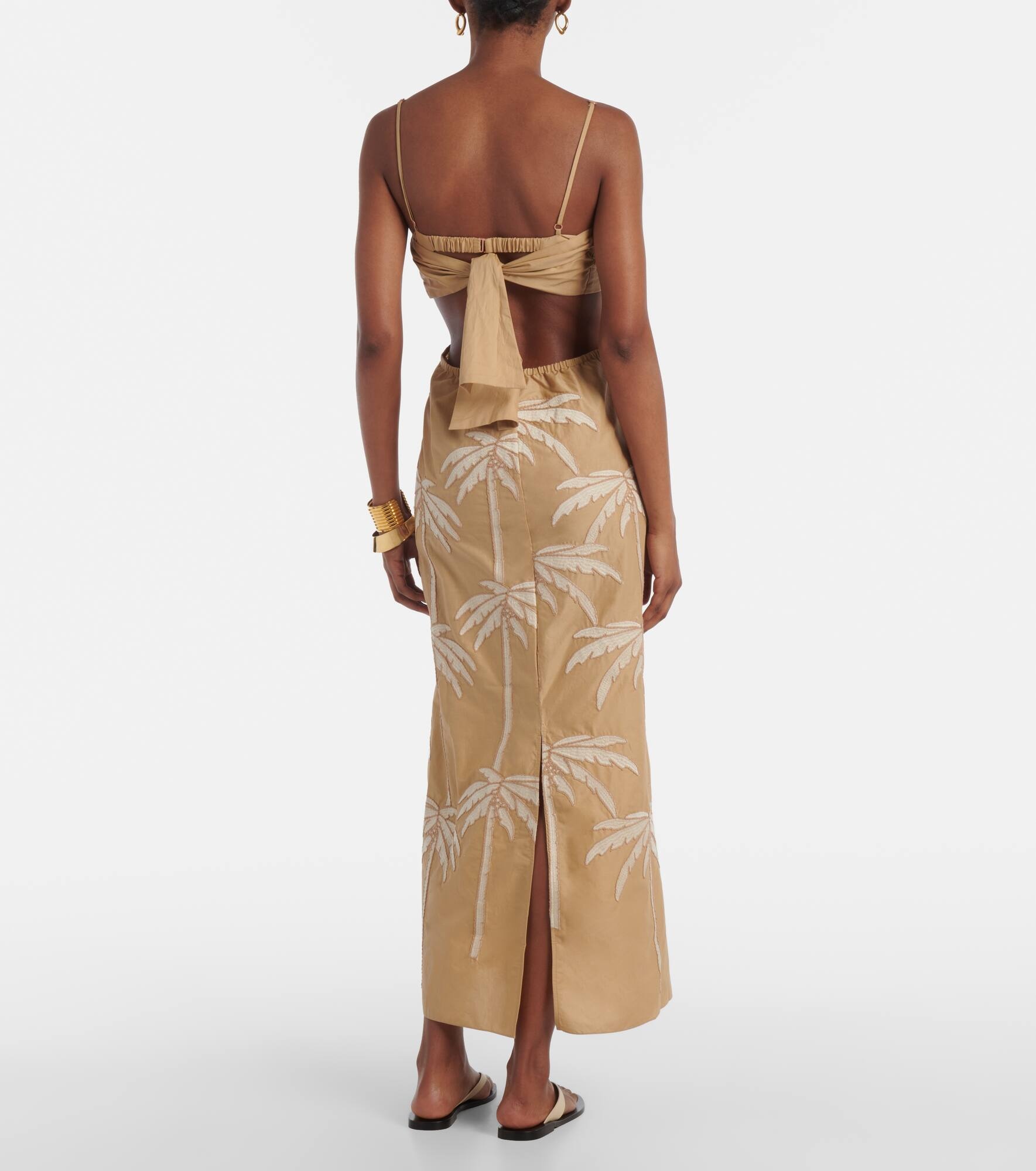 Sea Swirl tie-detail cutout midi dress - 3