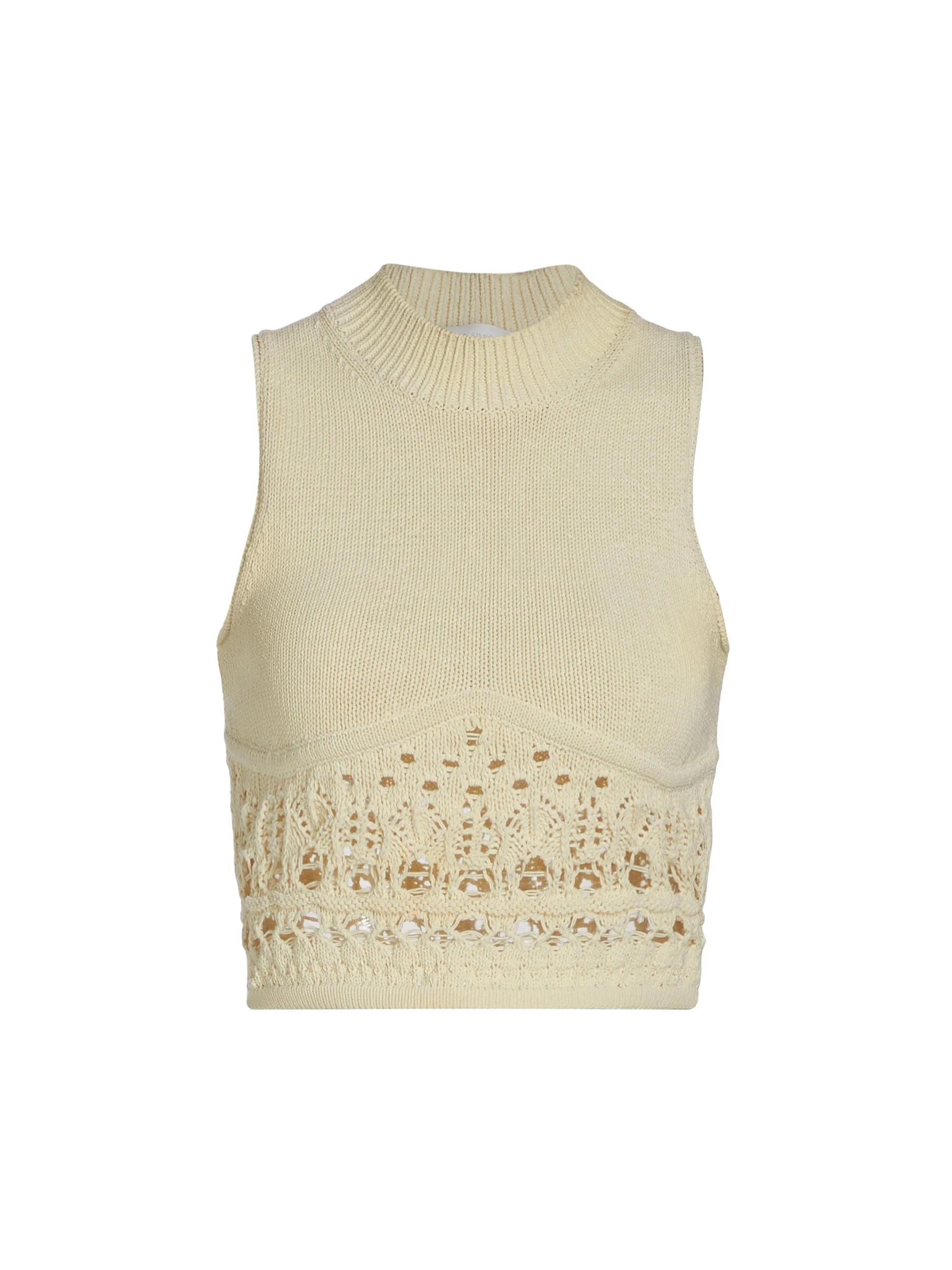 Women's Clarita Macramé Tank Top - Cream - 1