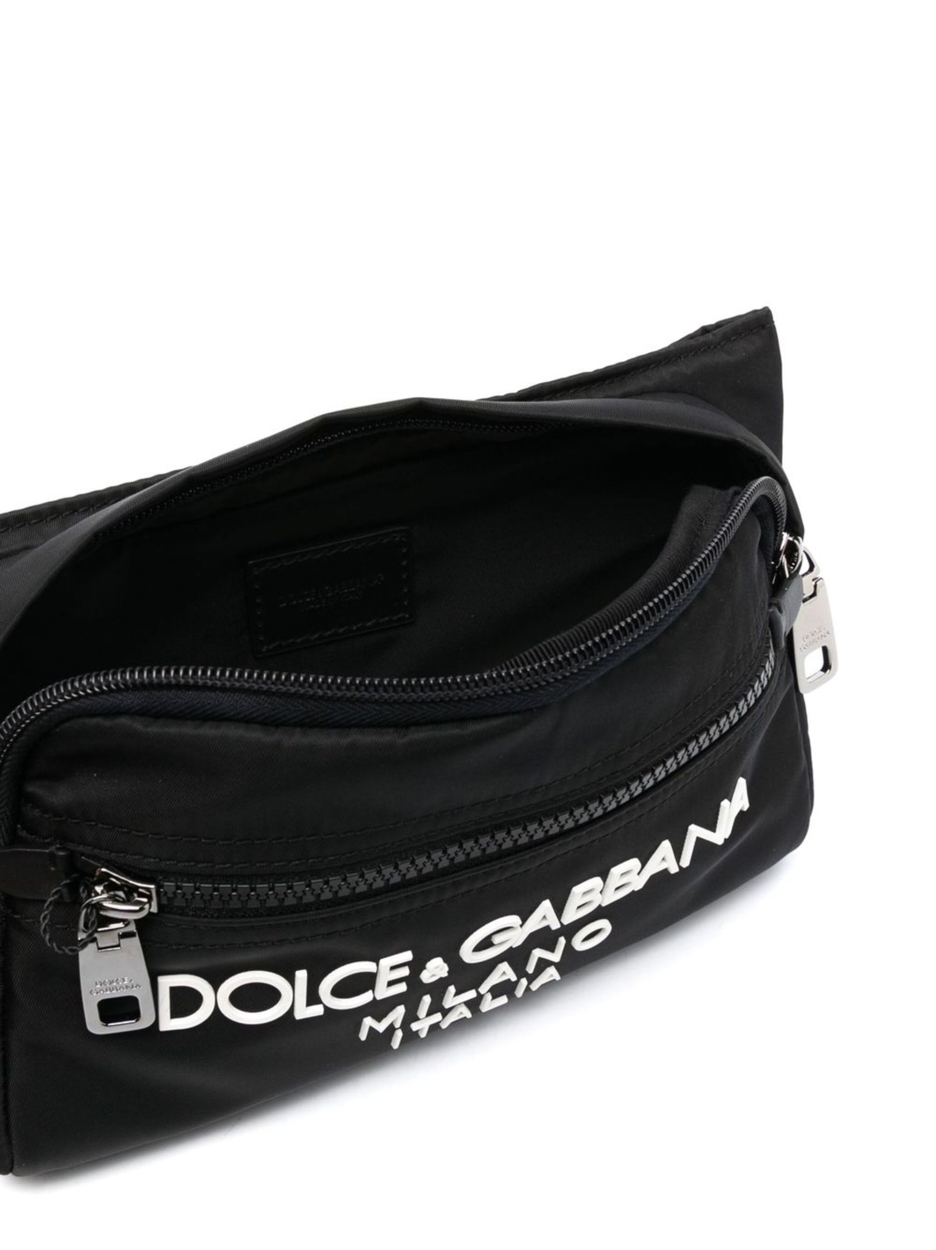 Black Raised Logo Belt Bag - 5