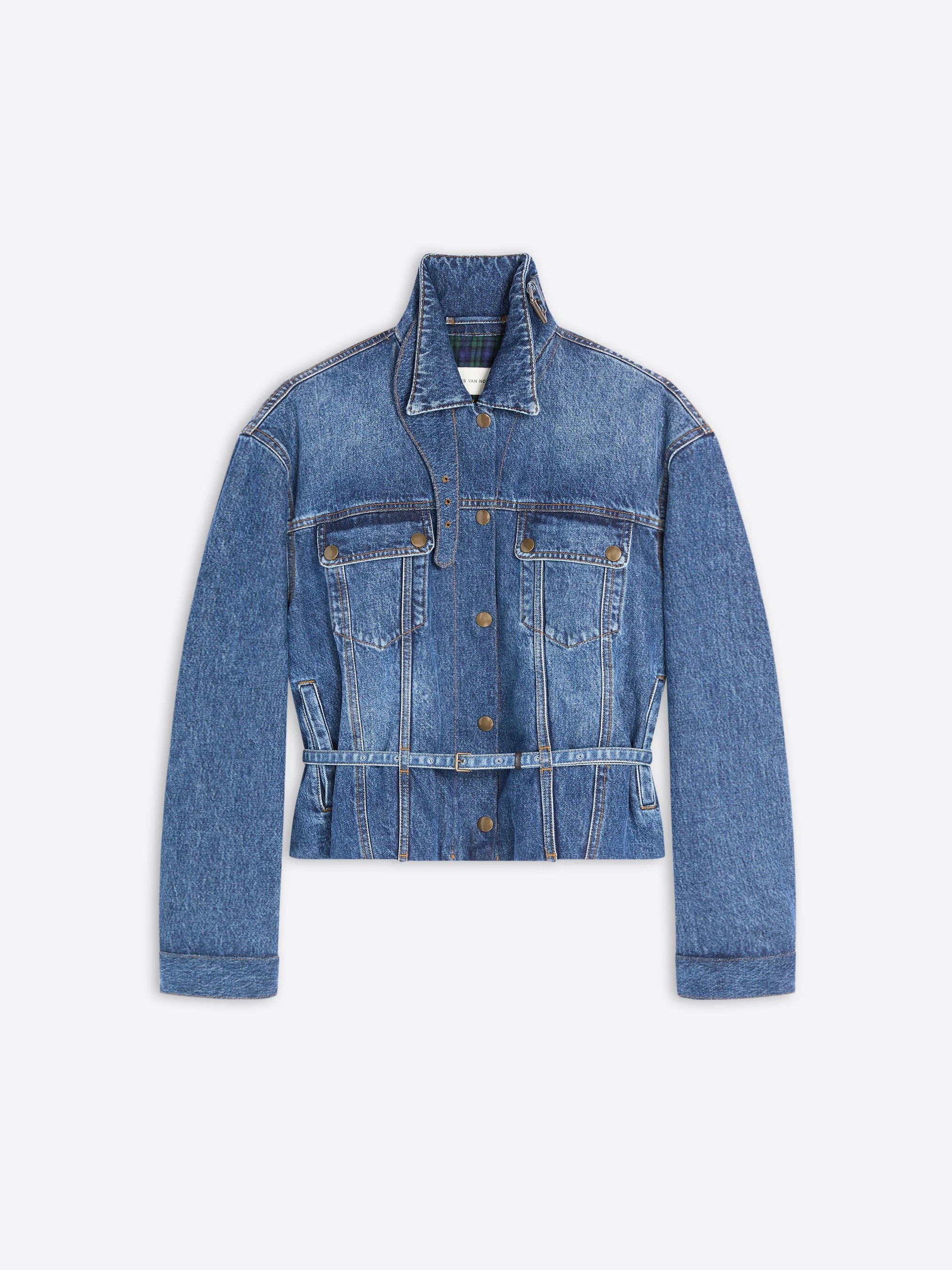 HIGH COLLAR DENIM JACKET - 1