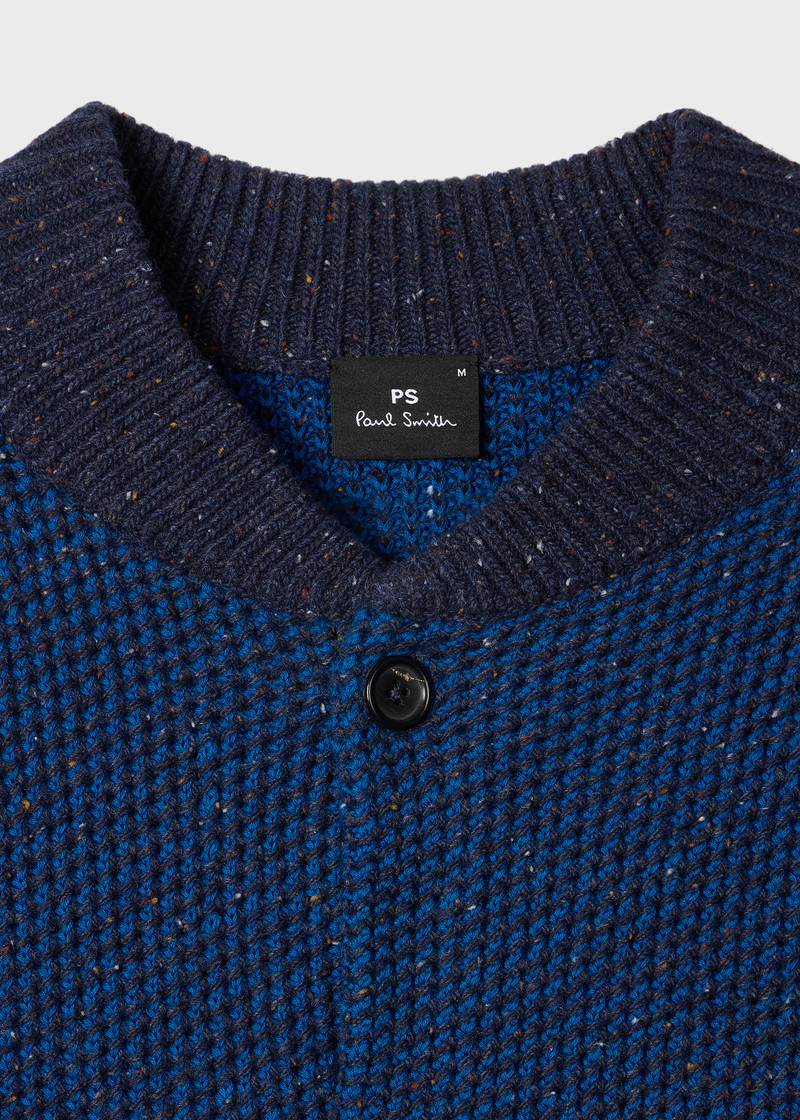 Paul Smith Navy Tonal-Stitch Bomber Cardigan outlook