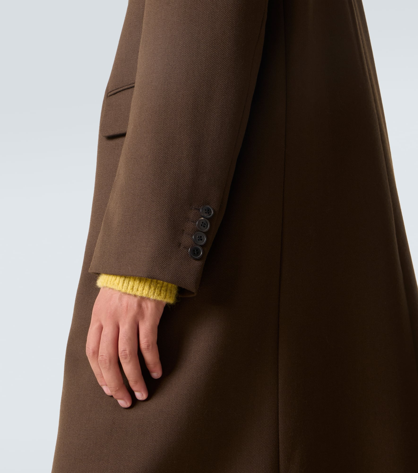 Double-breasted wool coat - 8