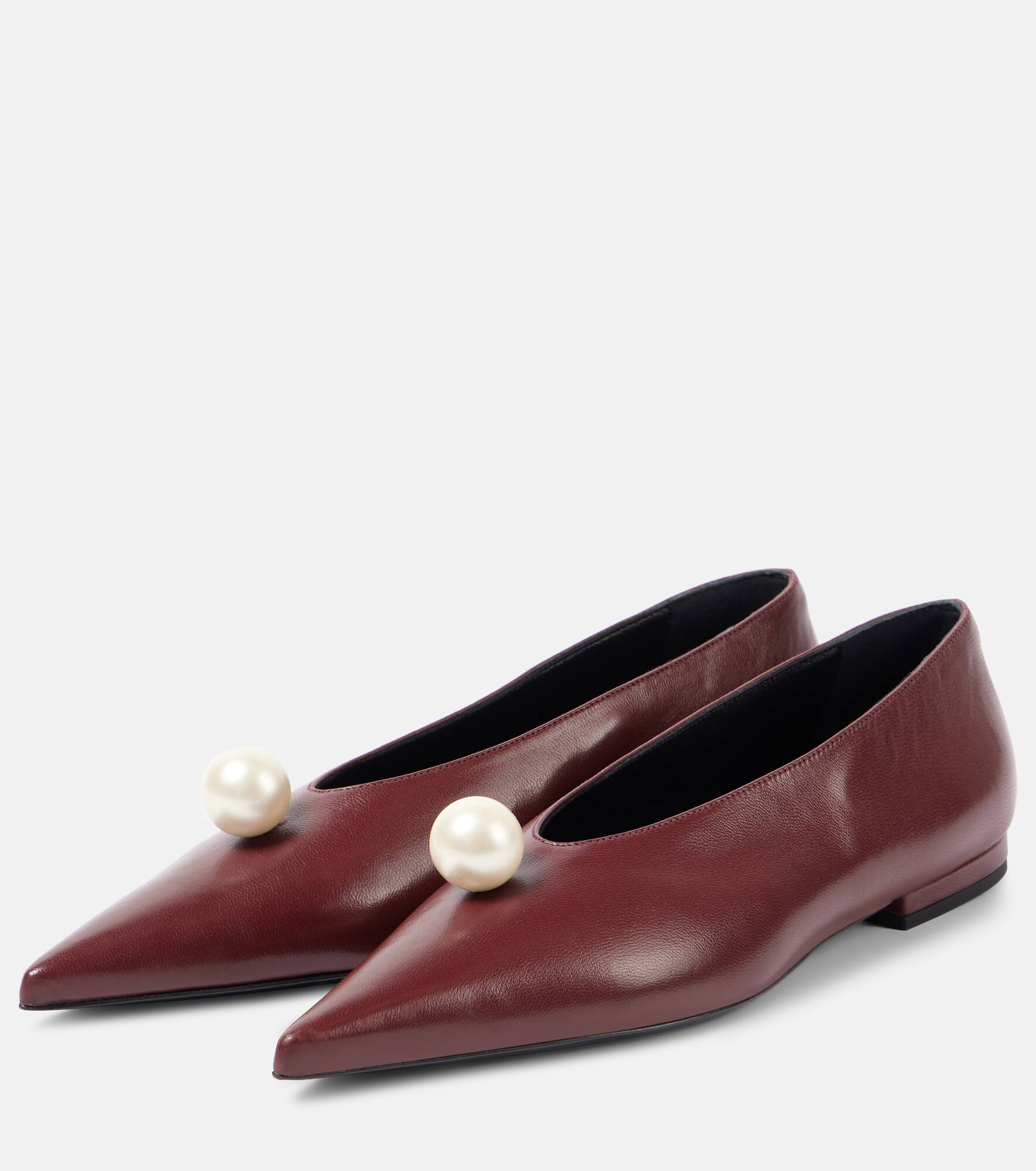 Leather ballet flats - 4