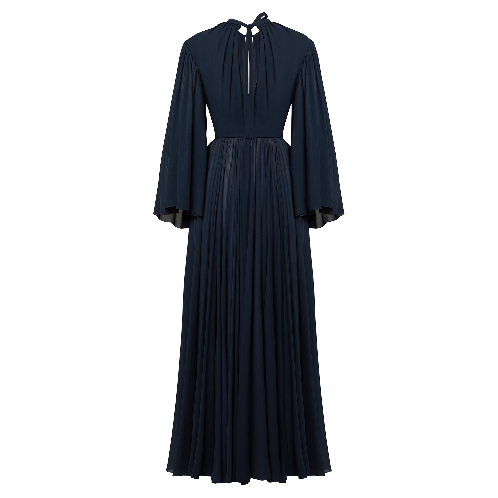 Long-Sleeved Keyhole Gown - 3